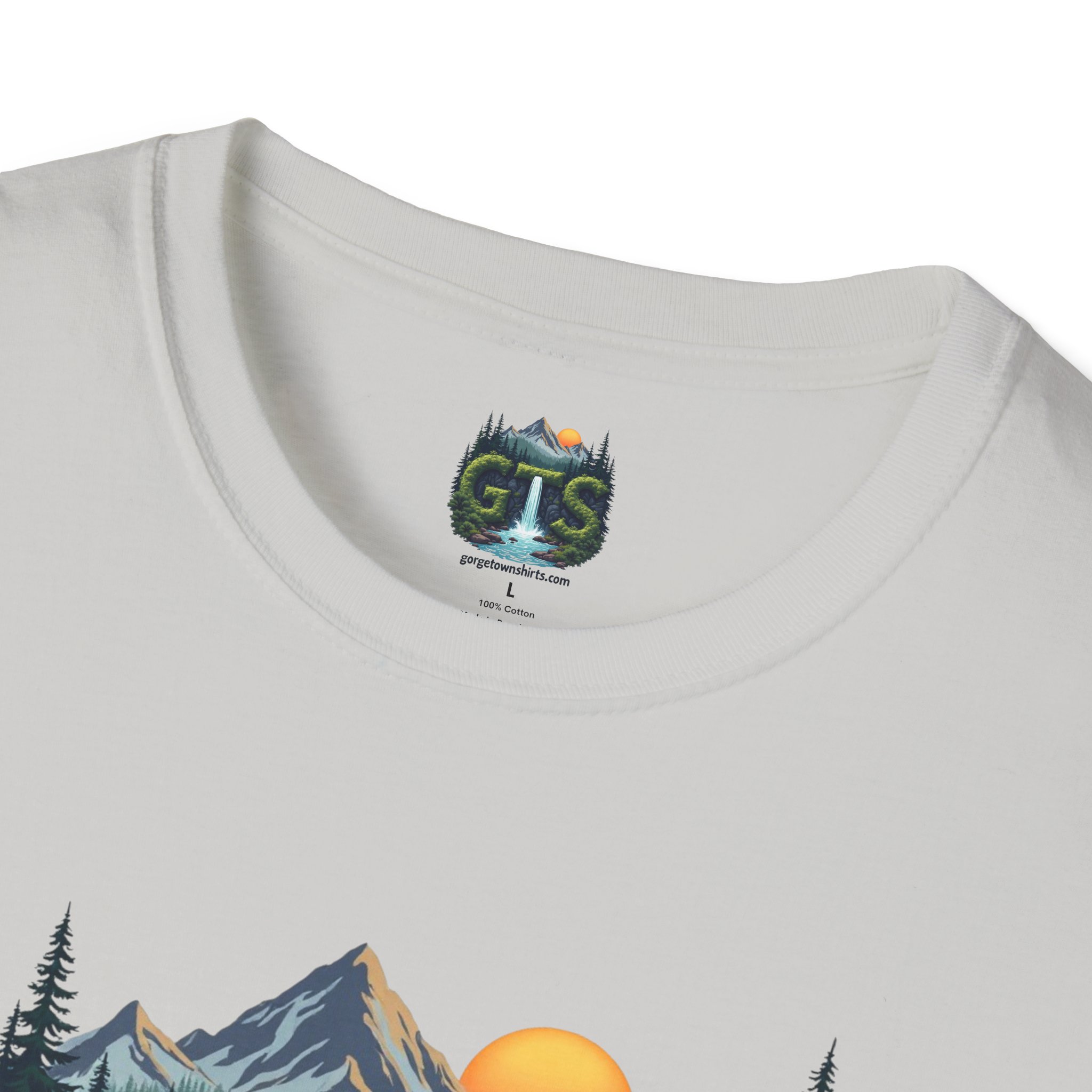 Nature-Inspired Gorge Town Graphic T-Shirt, Perfect for Outdoor Lovers, Adventure Apparel, Gift for Hikers, Casual Wear, Eco-Friendly Clothing - Image 4