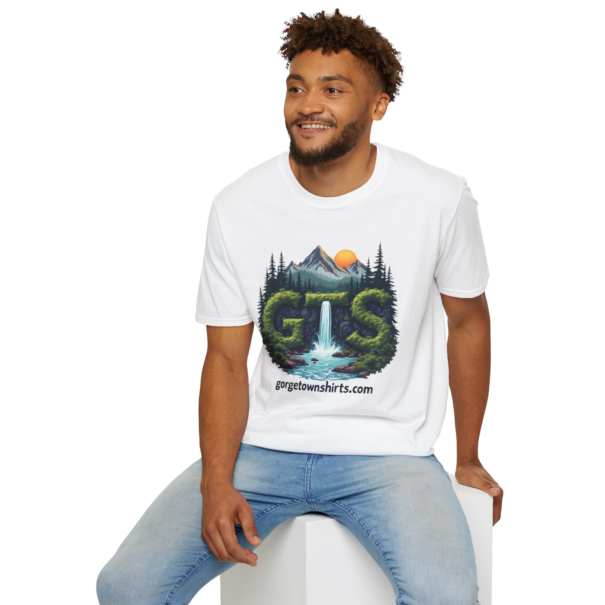 Nature-Inspired Gorge Town Graphic T-Shirt, Perfect for Outdoor Lovers, Adventure Apparel, Gift for Hikers, Casual Wear, Eco-Friendly Clothing - Image 13