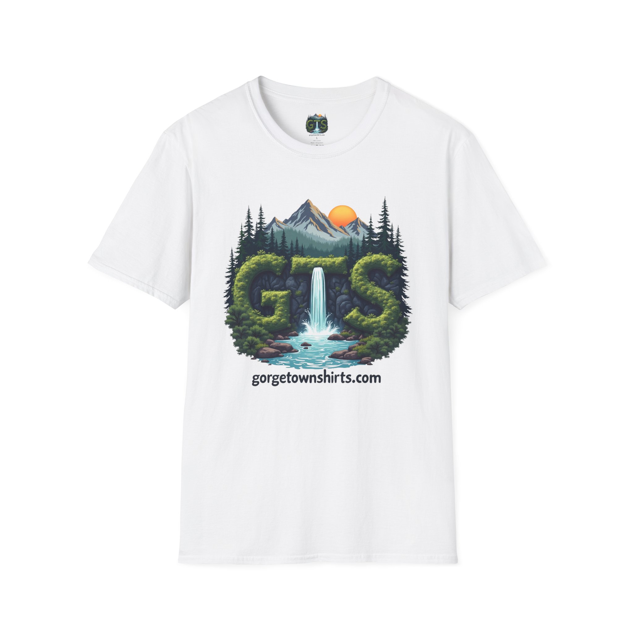 Nature-Inspired Gorge Town Graphic T-Shirt, Perfect for Outdoor Lovers, Adventure Apparel, Gift for Hikers, Casual Wear, Eco-Friendly Clothing - Image 8