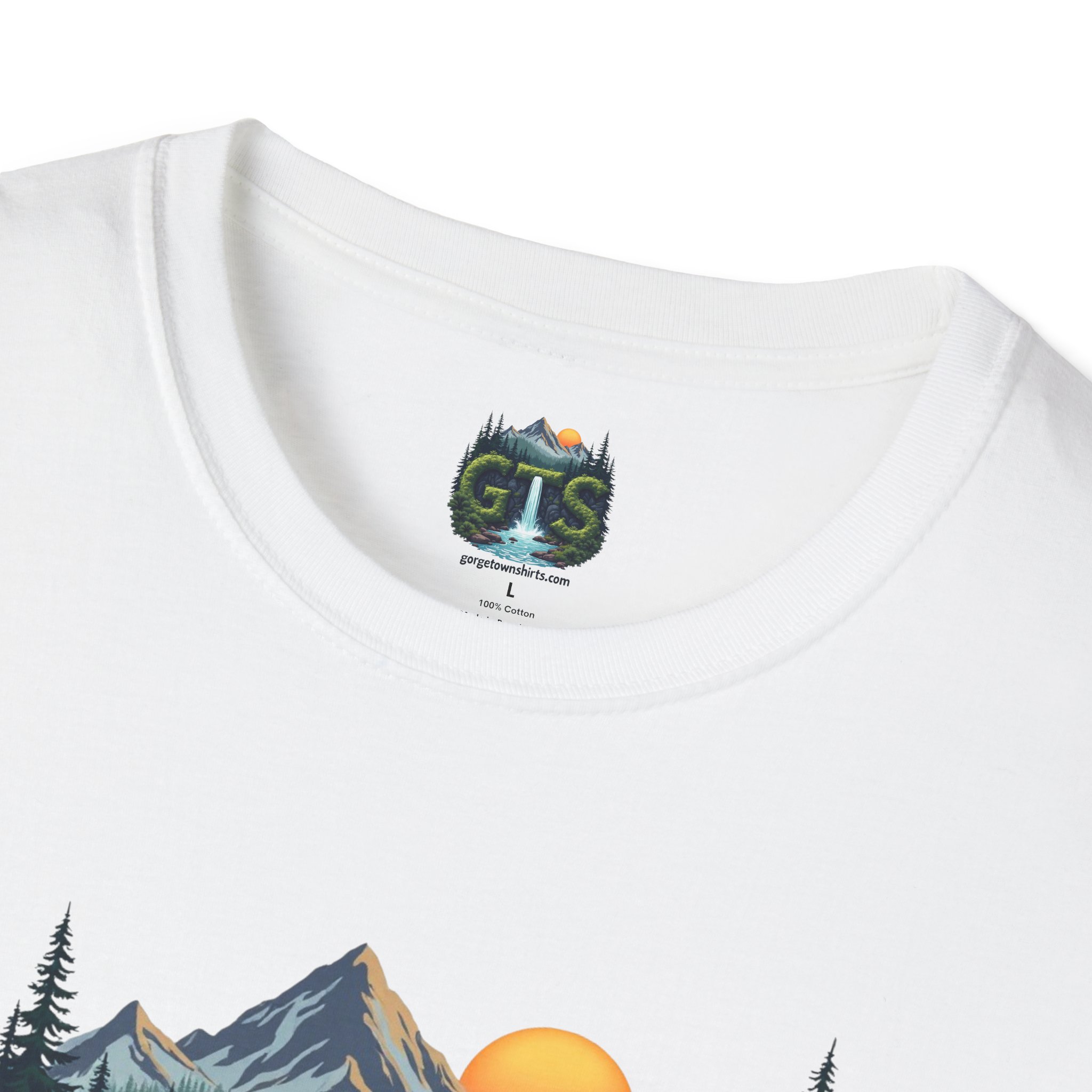 Nature-Inspired Gorge Town Graphic T-Shirt, Perfect for Outdoor Lovers, Adventure Apparel, Gift for Hikers, Casual Wear, Eco-Friendly Clothing - Image 10