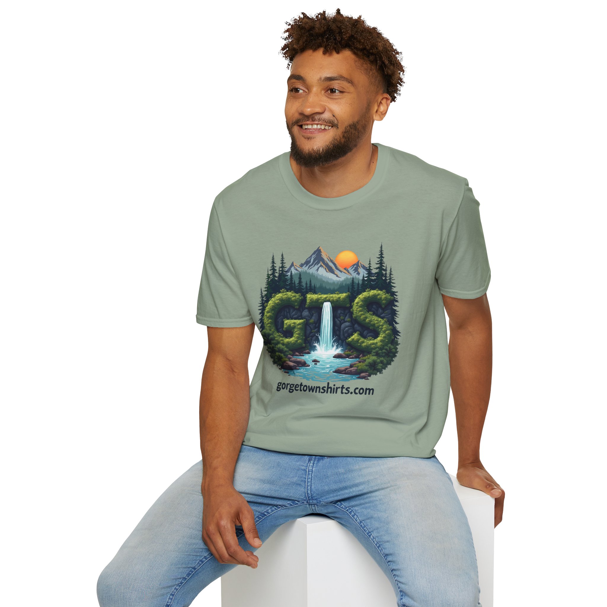 Nature-Inspired Gorge Town Graphic T-Shirt, Perfect for Outdoor Lovers, Adventure Apparel, Gift for Hikers, Casual Wear, Eco-Friendly Clothing - Image 48