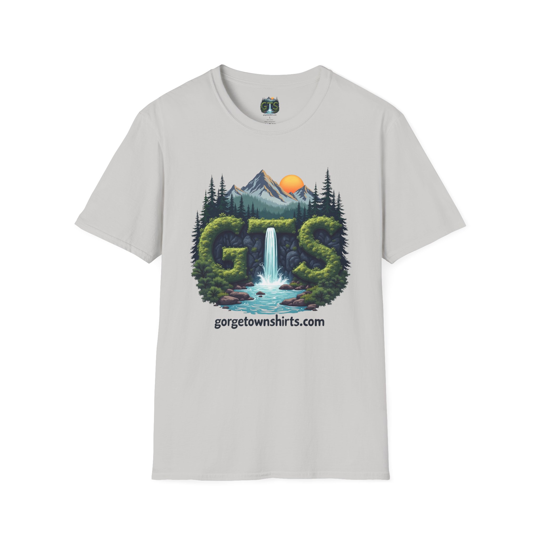 Nature-Inspired Gorge Town Graphic T-Shirt, Perfect for Outdoor Lovers, Adventure Apparel, Gift for Hikers, Casual Wear, Eco-Friendly Clothing - Image 2