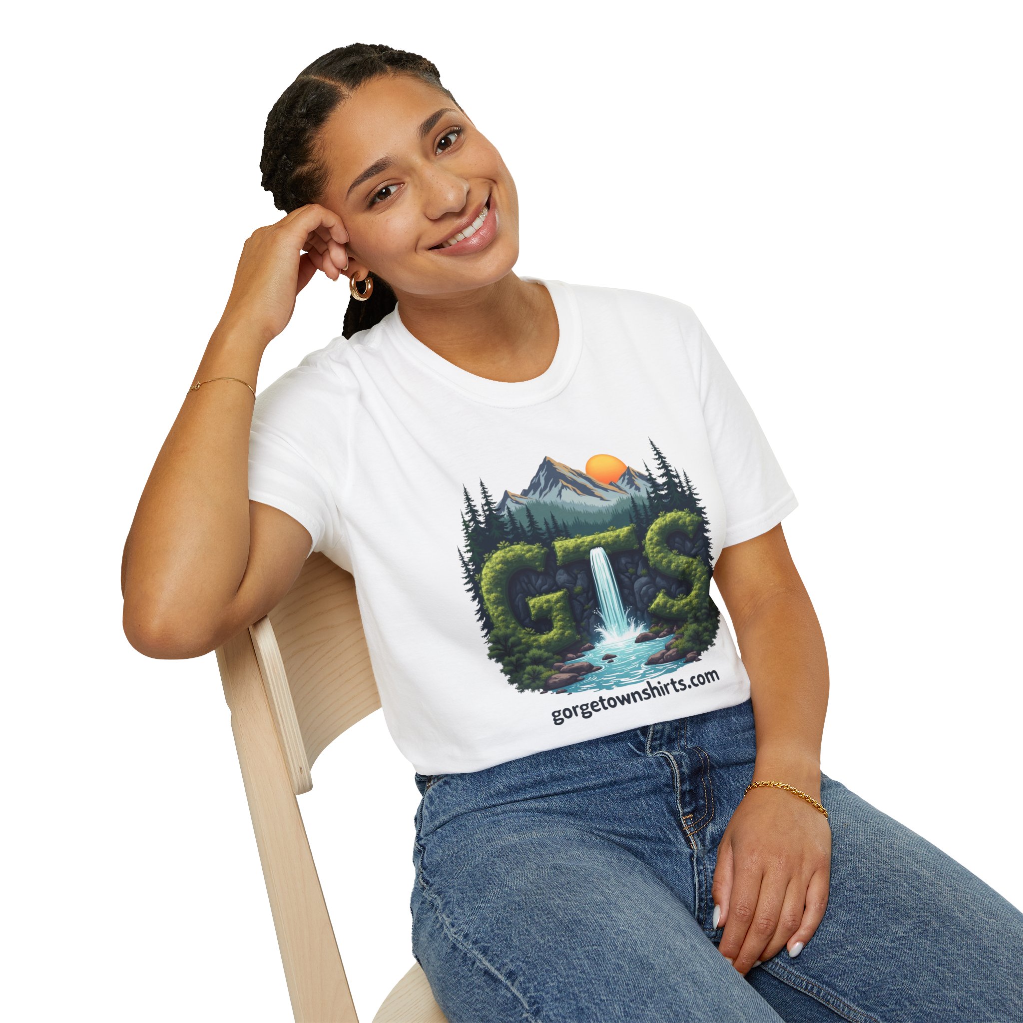 Nature-Inspired Gorge Town Graphic T-Shirt, Perfect for Outdoor Lovers, Adventure Apparel, Gift for Hikers, Casual Wear, Eco-Friendly Clothing - Image 14