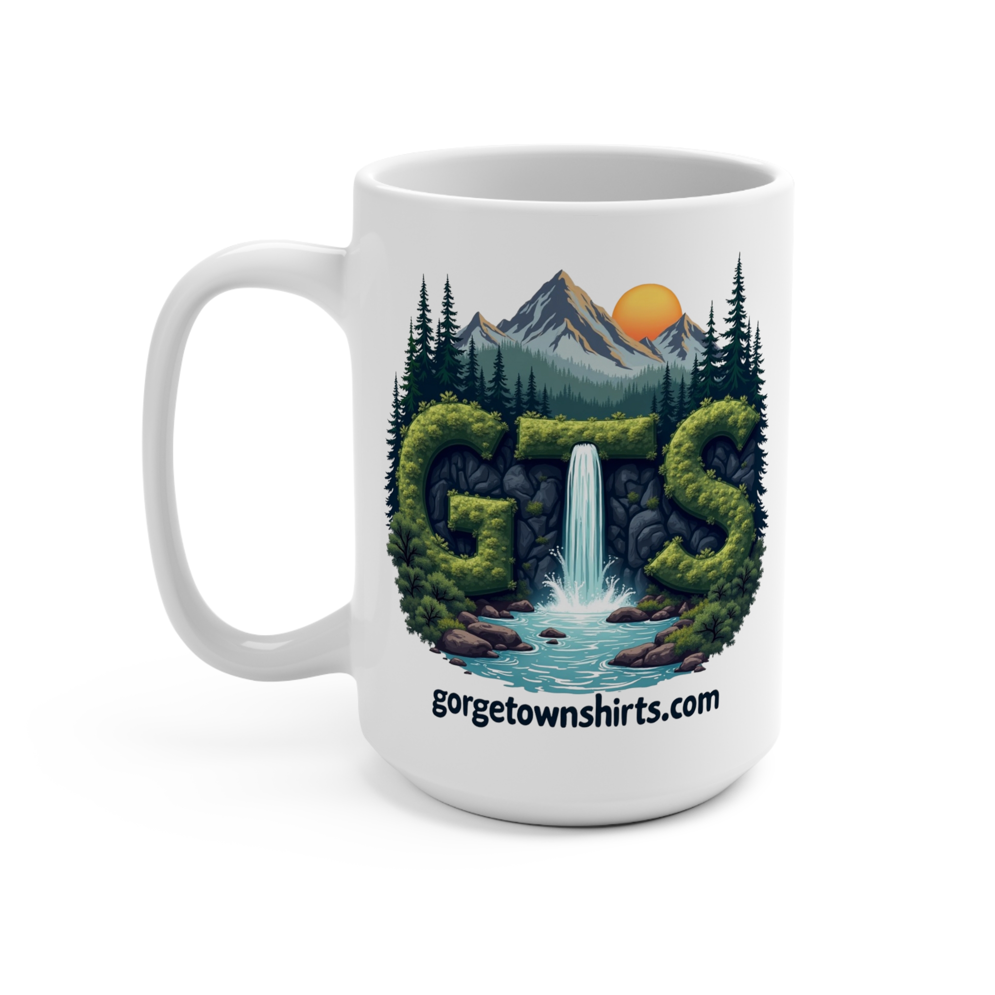 Columbia River Gorge Town Shirts - 15oz Mug - Image 2