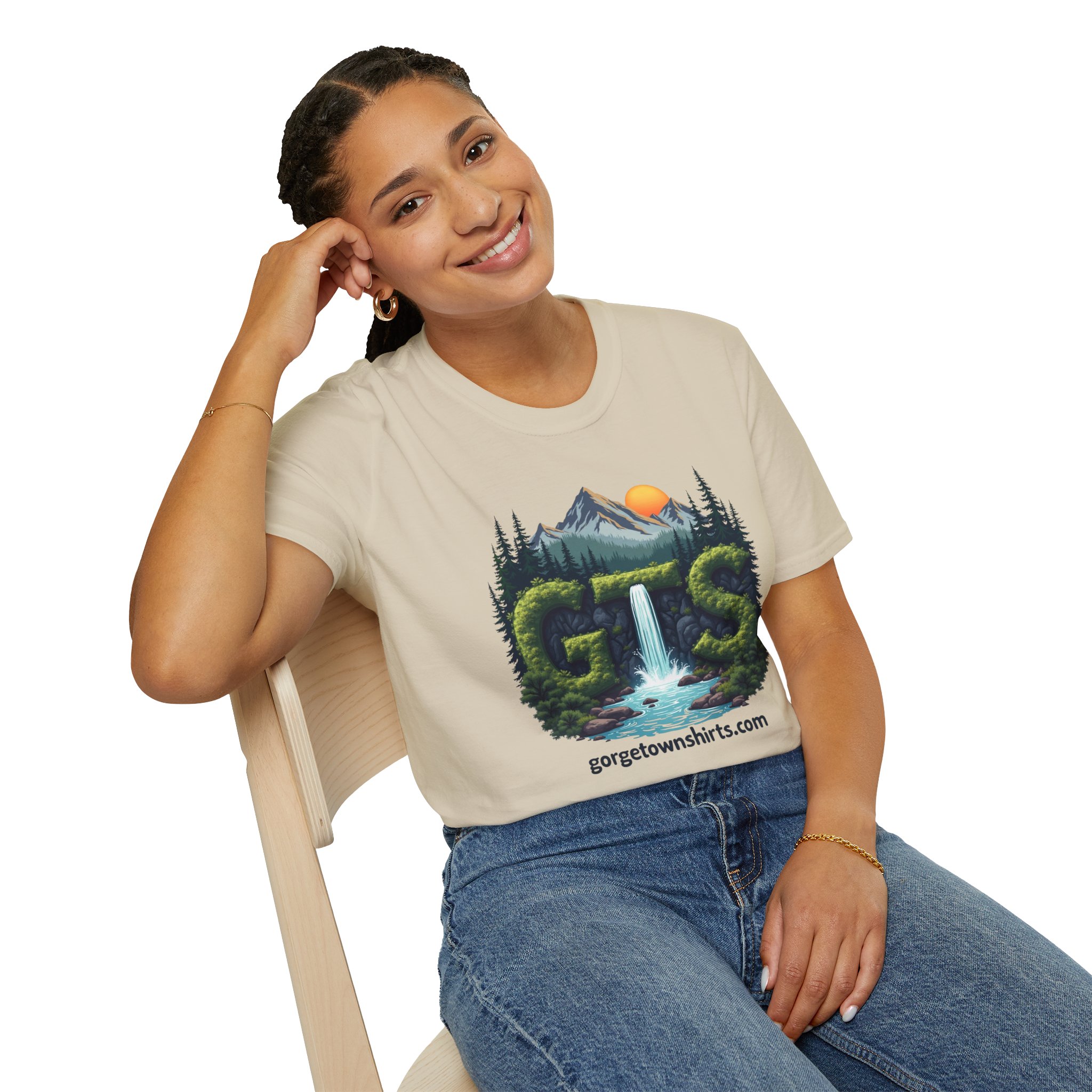 Nature-Inspired Gorge Town Graphic T-Shirt, Perfect for Outdoor Lovers, Adventure Apparel, Gift for Hikers, Casual Wear, Eco-Friendly Clothing - Image 28
