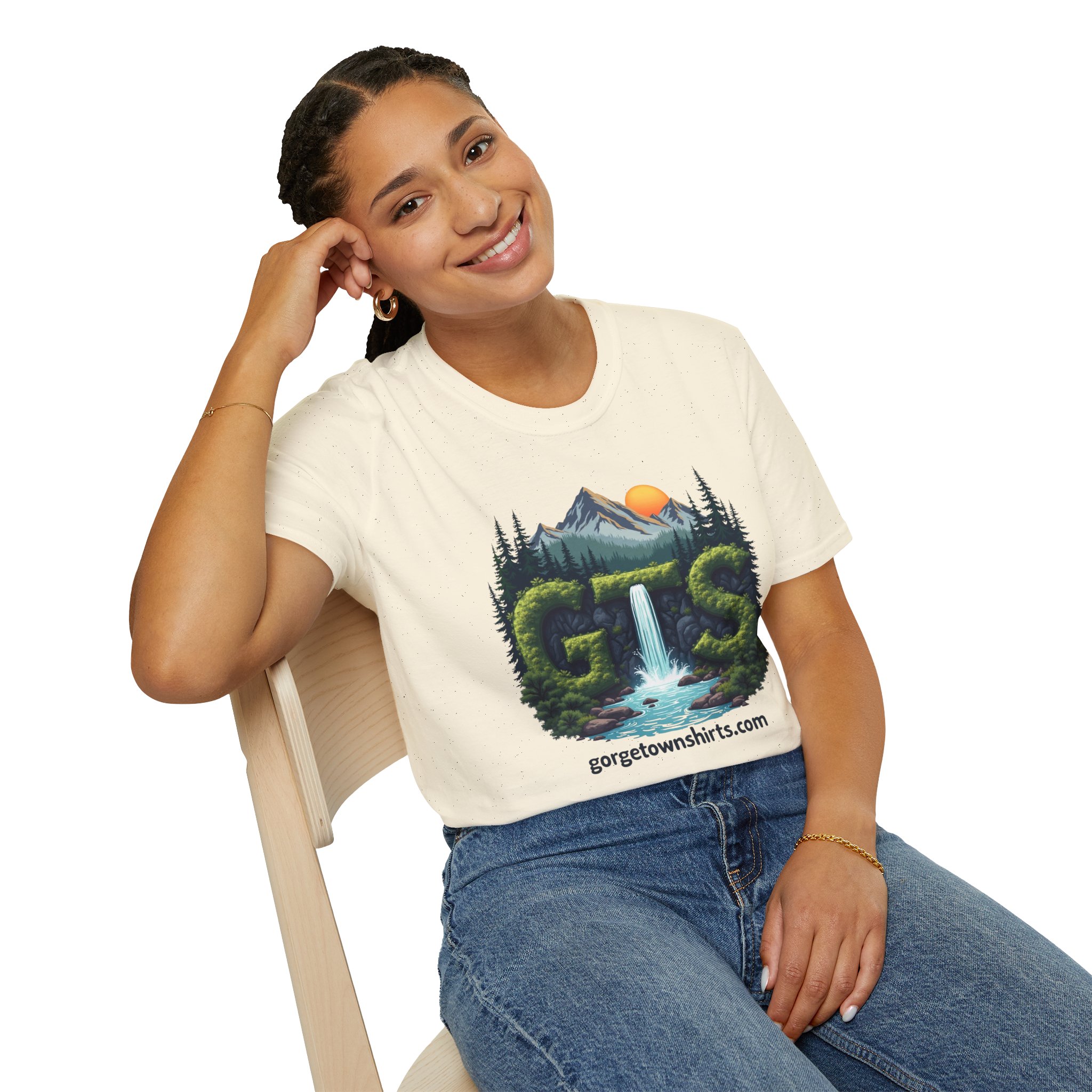 Nature-Inspired Gorge Town Graphic T-Shirt, Perfect for Outdoor Lovers, Adventure Apparel, Gift for Hikers, Casual Wear, Eco-Friendly Clothing - Image 35