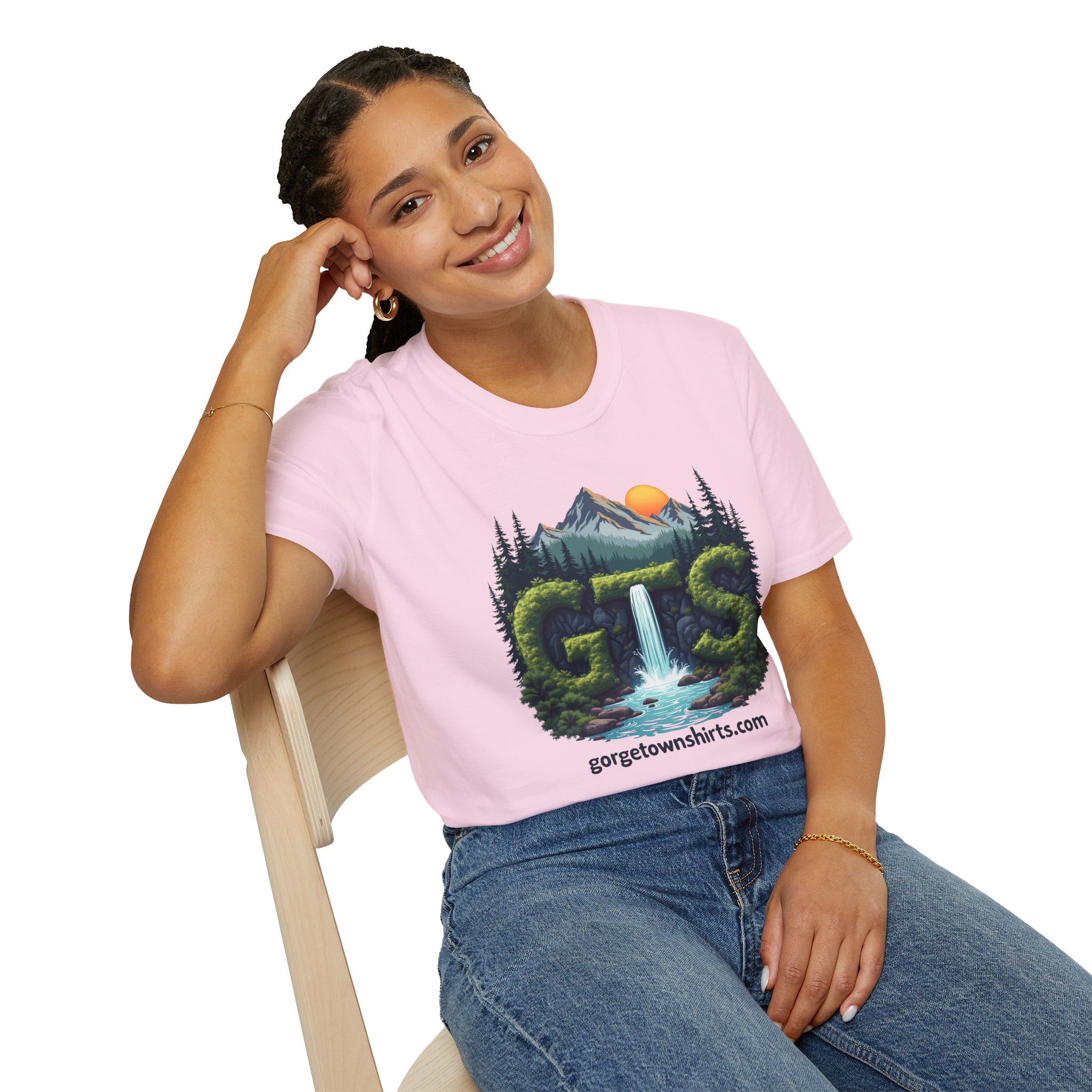 Nature-Inspired Gorge Town Graphic T-Shirt, Perfect for Outdoor Lovers, Adventure Apparel, Gift for Hikers, Casual Wear, Eco-Friendly Clothing - Image 91