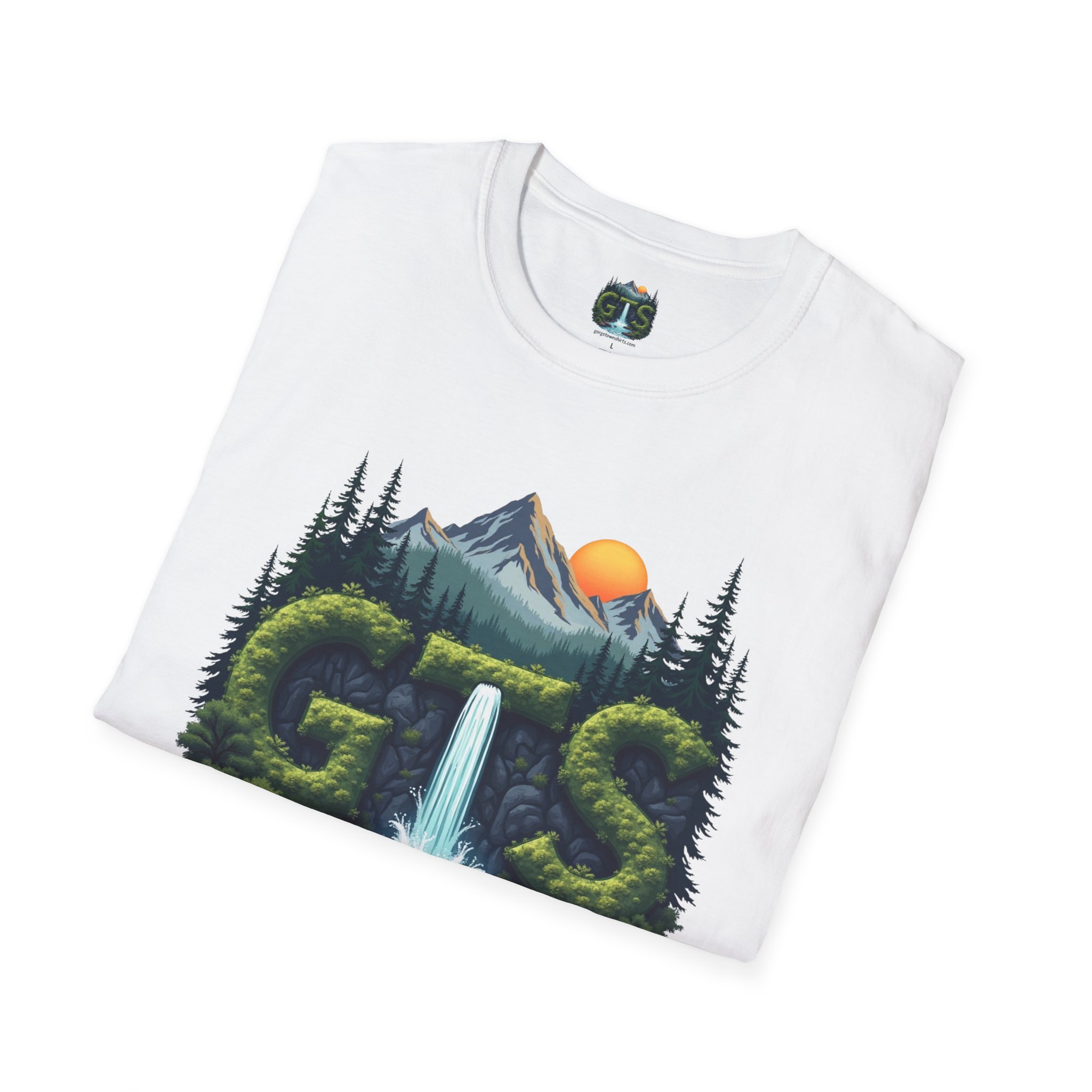 Nature-Inspired Gorge Town Graphic T-Shirt, Perfect for Outdoor Lovers, Adventure Apparel, Gift for Hikers, Casual Wear, Eco-Friendly Clothing - Image 11