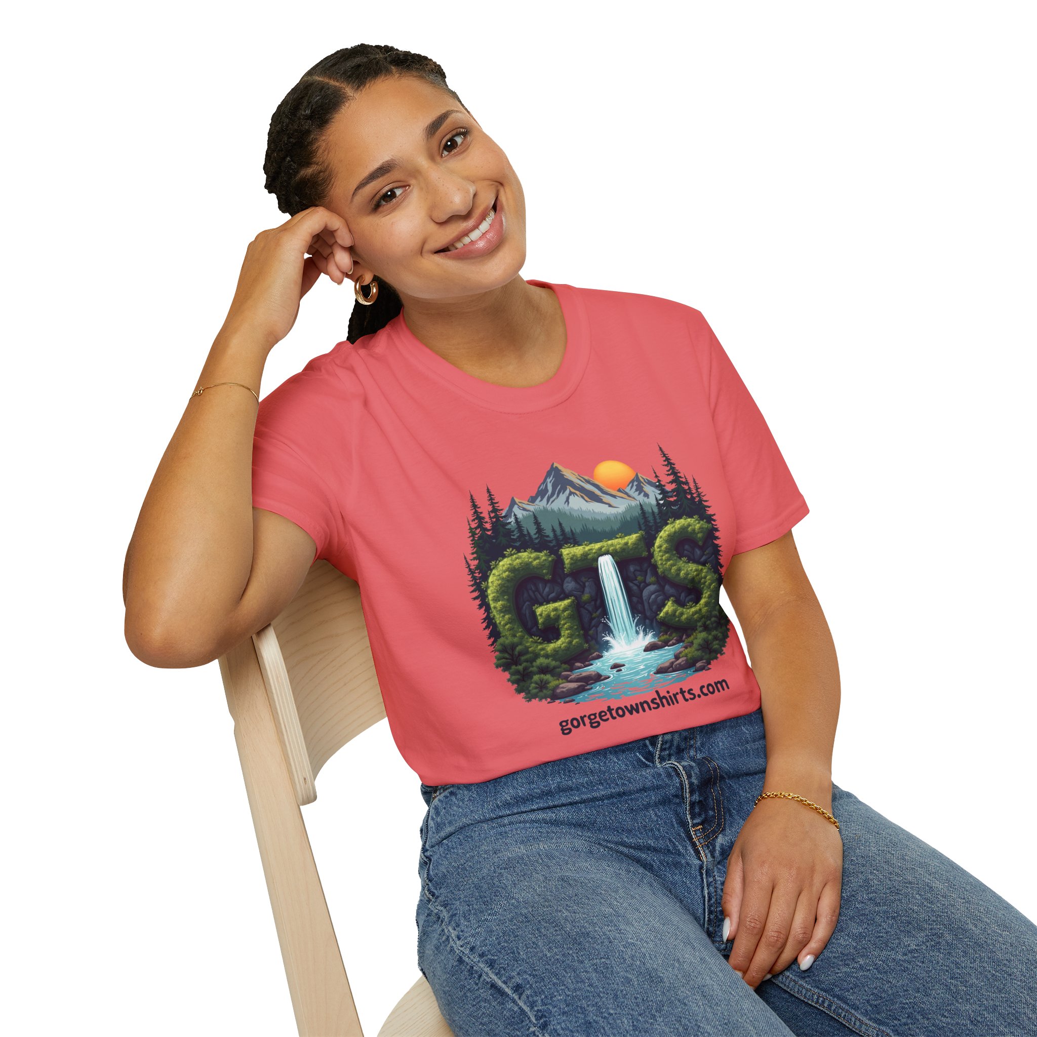 Nature-Inspired Gorge Town Graphic T-Shirt, Perfect for Outdoor Lovers, Adventure Apparel, Gift for Hikers, Casual Wear, Eco-Friendly Clothing - Image 21