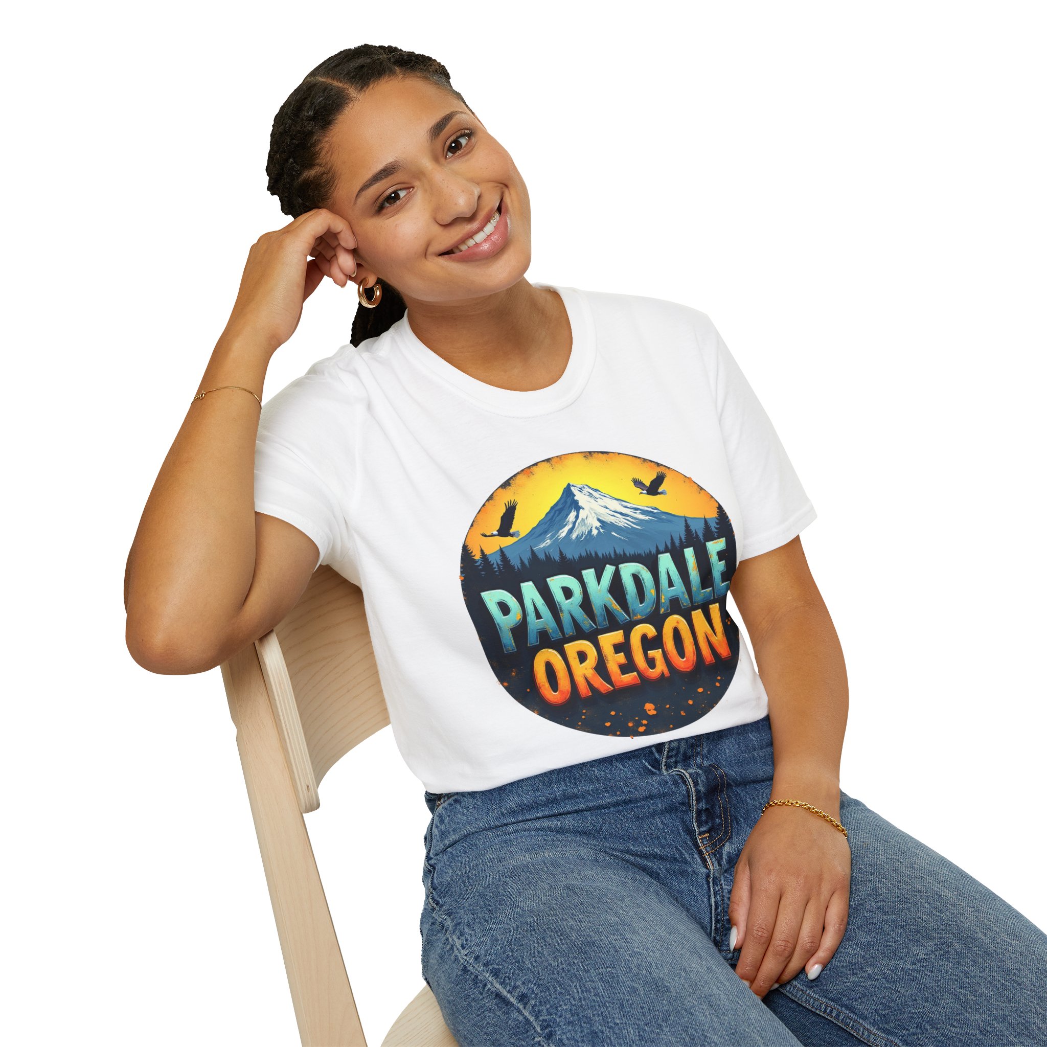 Parkdale Oregon Graphic T-Shirt, Unisex Softstyle Tee, Adventure Shirt, Nature Lovers Gift, Casual Wear, Outdoor Enthusiast Apparel