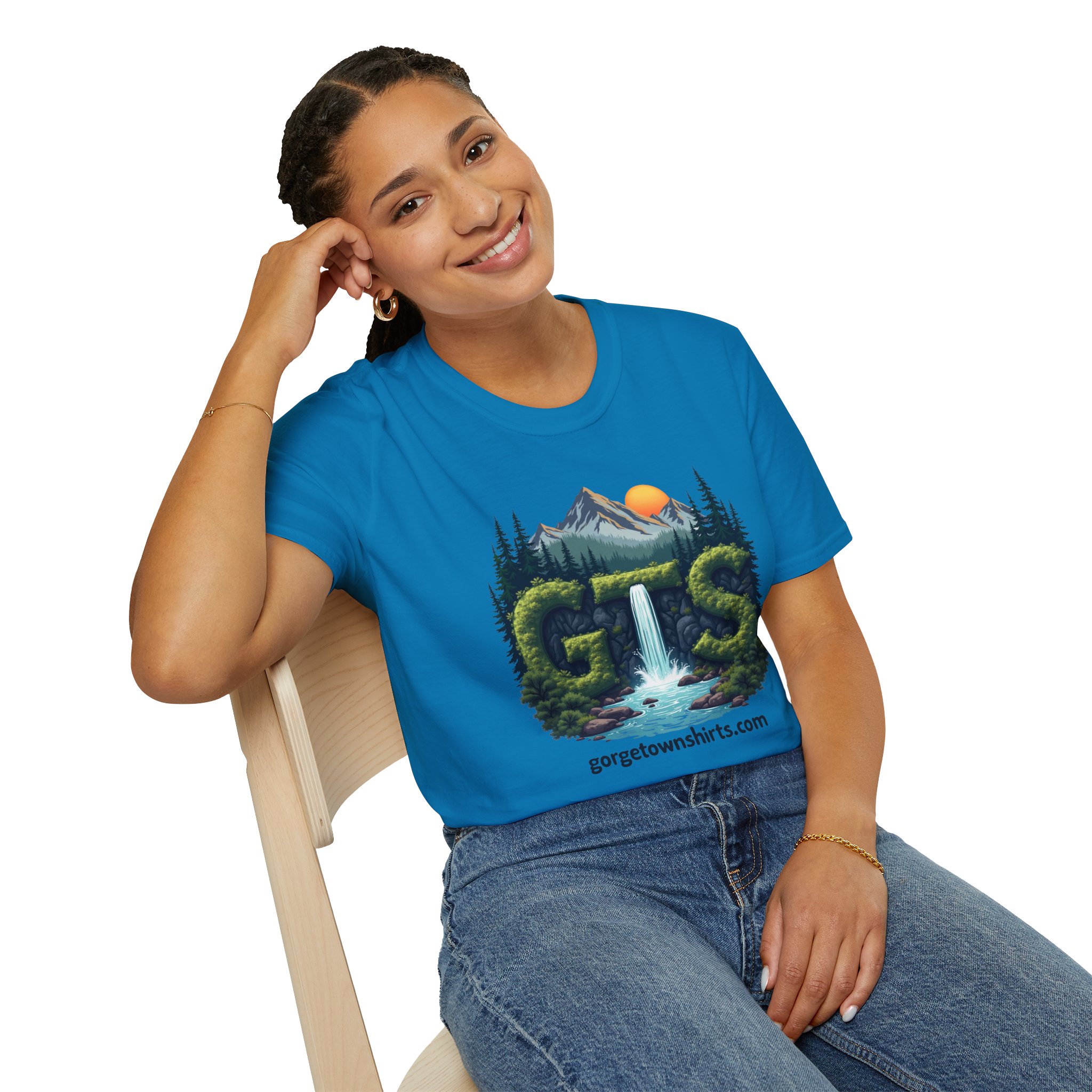 Nature-Inspired Gorge Town Graphic T-Shirt, Perfect for Outdoor Lovers, Adventure Apparel, Gift for Hikers, Casual Wear, Eco-Friendly Clothing - Image 84