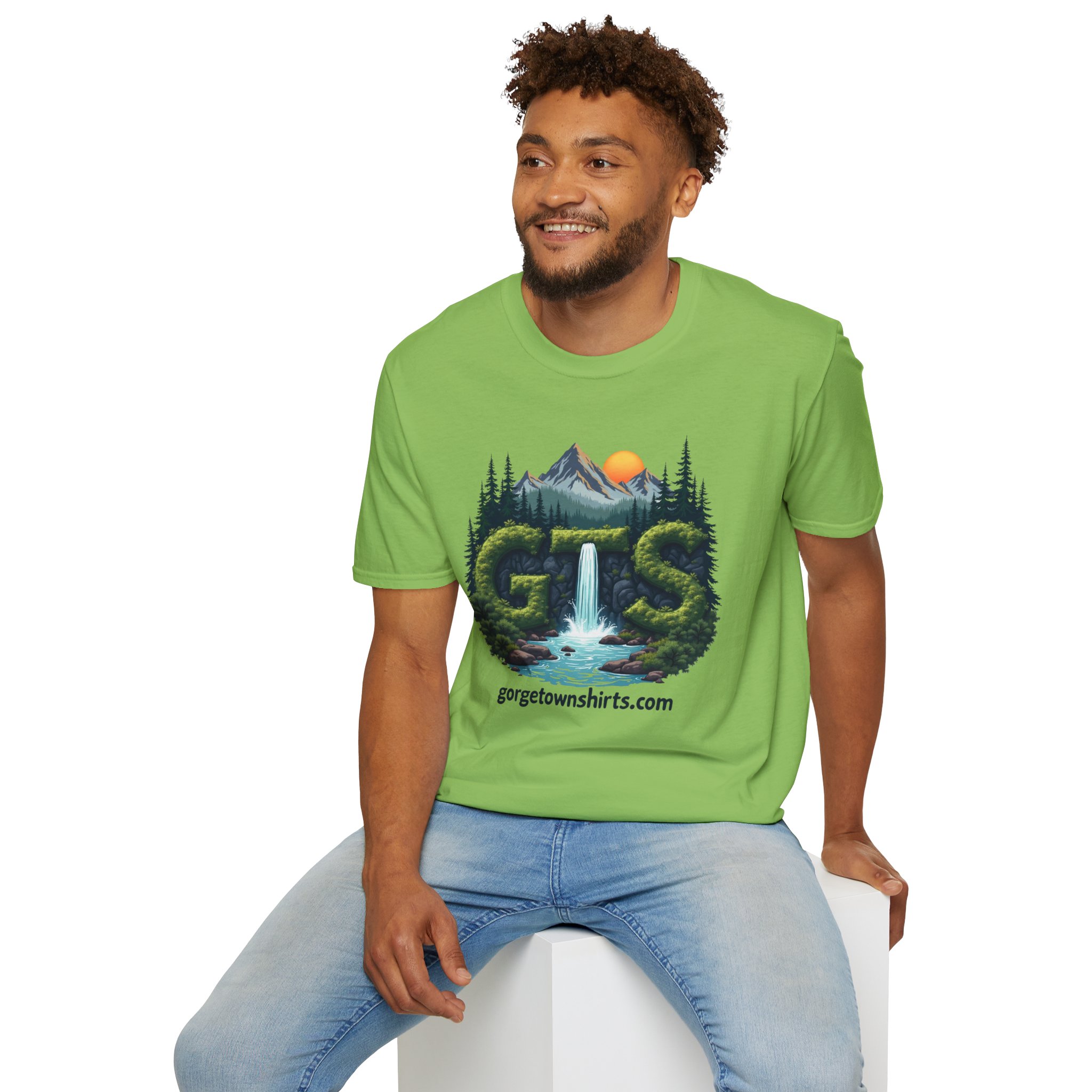 Nature-Inspired Gorge Town Graphic T-Shirt, Perfect for Outdoor Lovers, Adventure Apparel, Gift for Hikers, Casual Wear, Eco-Friendly Clothing - Image 55