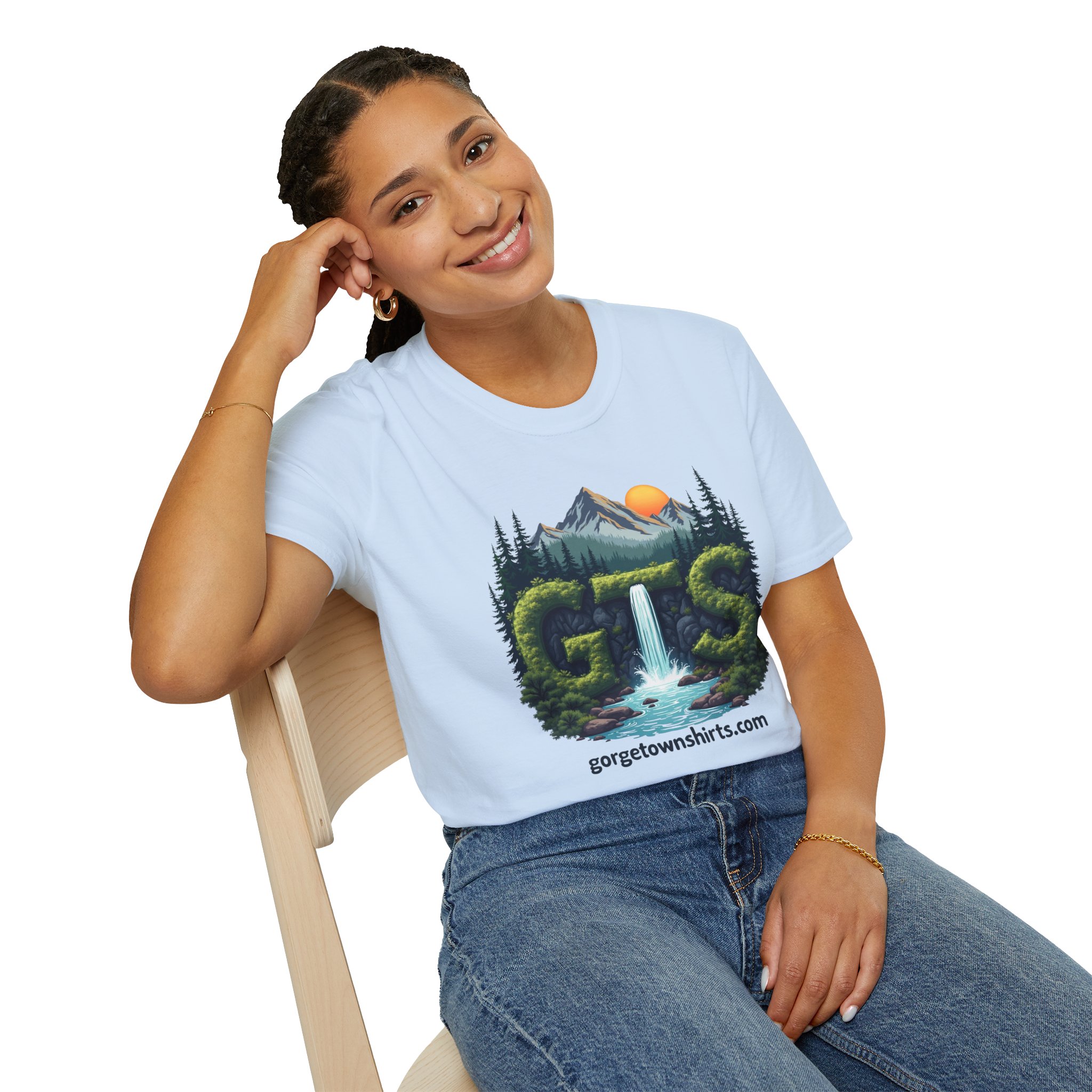 Nature-Inspired Gorge Town Graphic T-Shirt, Perfect for Outdoor Lovers, Adventure Apparel, Gift for Hikers, Casual Wear, Eco-Friendly Clothing - Image 77