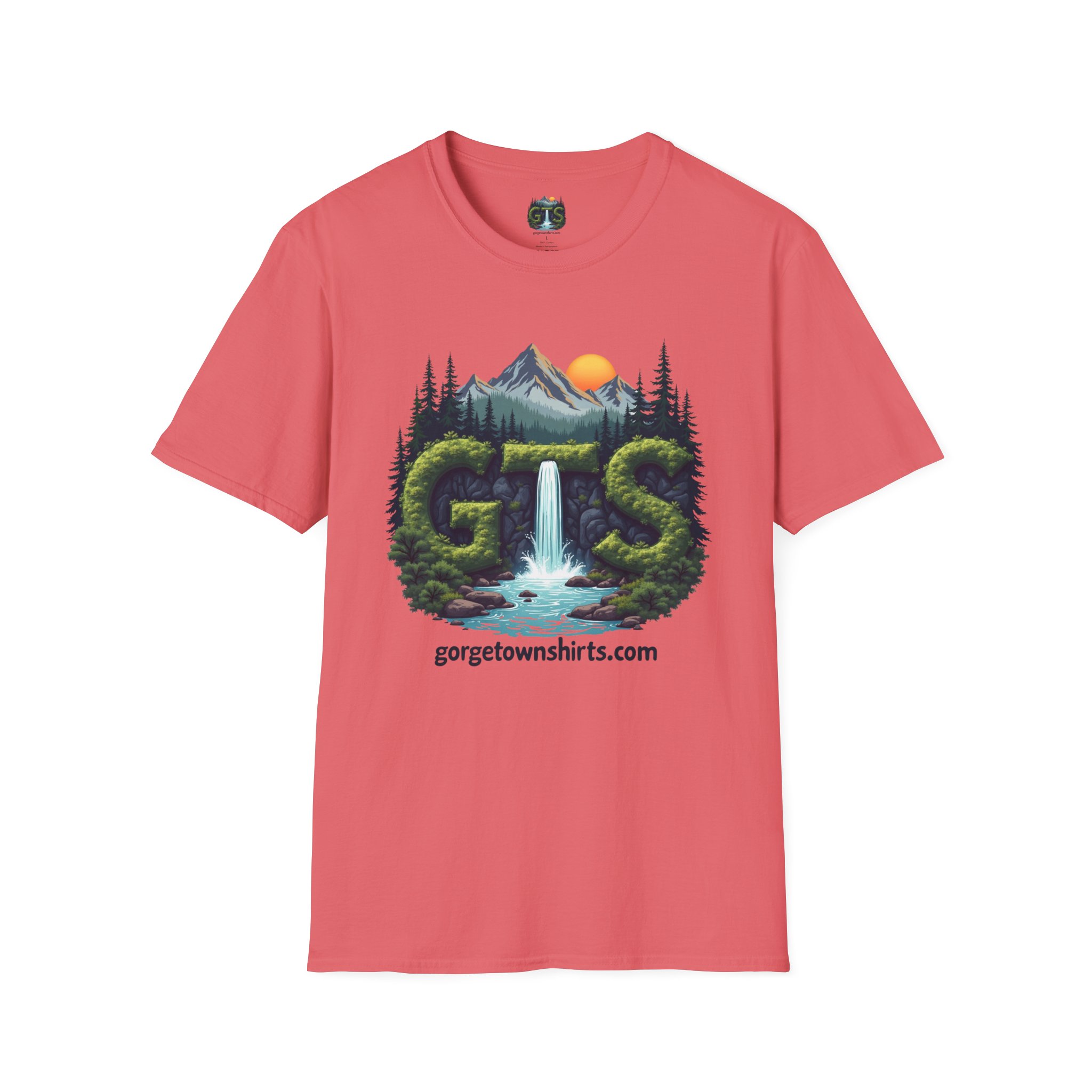 Nature-Inspired Gorge Town Graphic T-Shirt, Perfect for Outdoor Lovers, Adventure Apparel, Gift for Hikers, Casual Wear, Eco-Friendly Clothing - Image 15