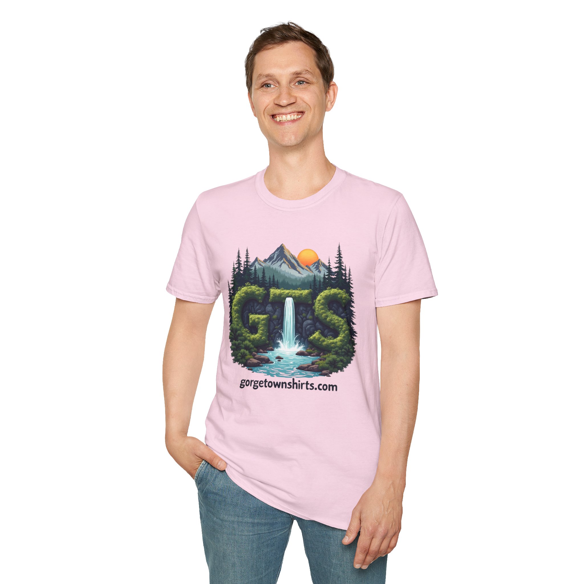 Nature-Inspired Gorge Town Graphic T-Shirt, Perfect for Outdoor Lovers, Adventure Apparel, Gift for Hikers, Casual Wear, Eco-Friendly Clothing - Image 89