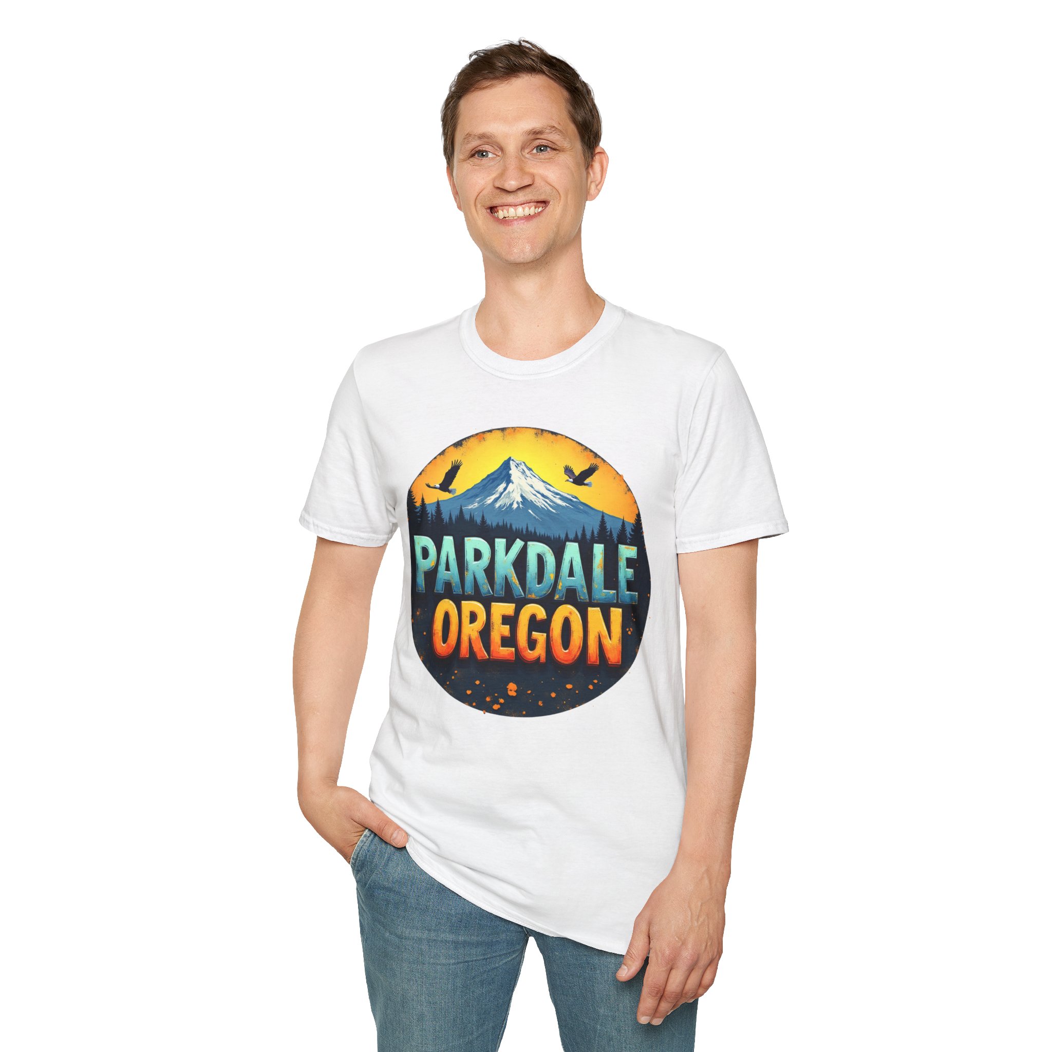 Parkdale Oregon Graphic T-Shirt, Unisex Softstyle Tee, Adventure Shirt, Nature Lovers Gift, Casual Wear, Outdoor Enthusiast Apparel - Image 5