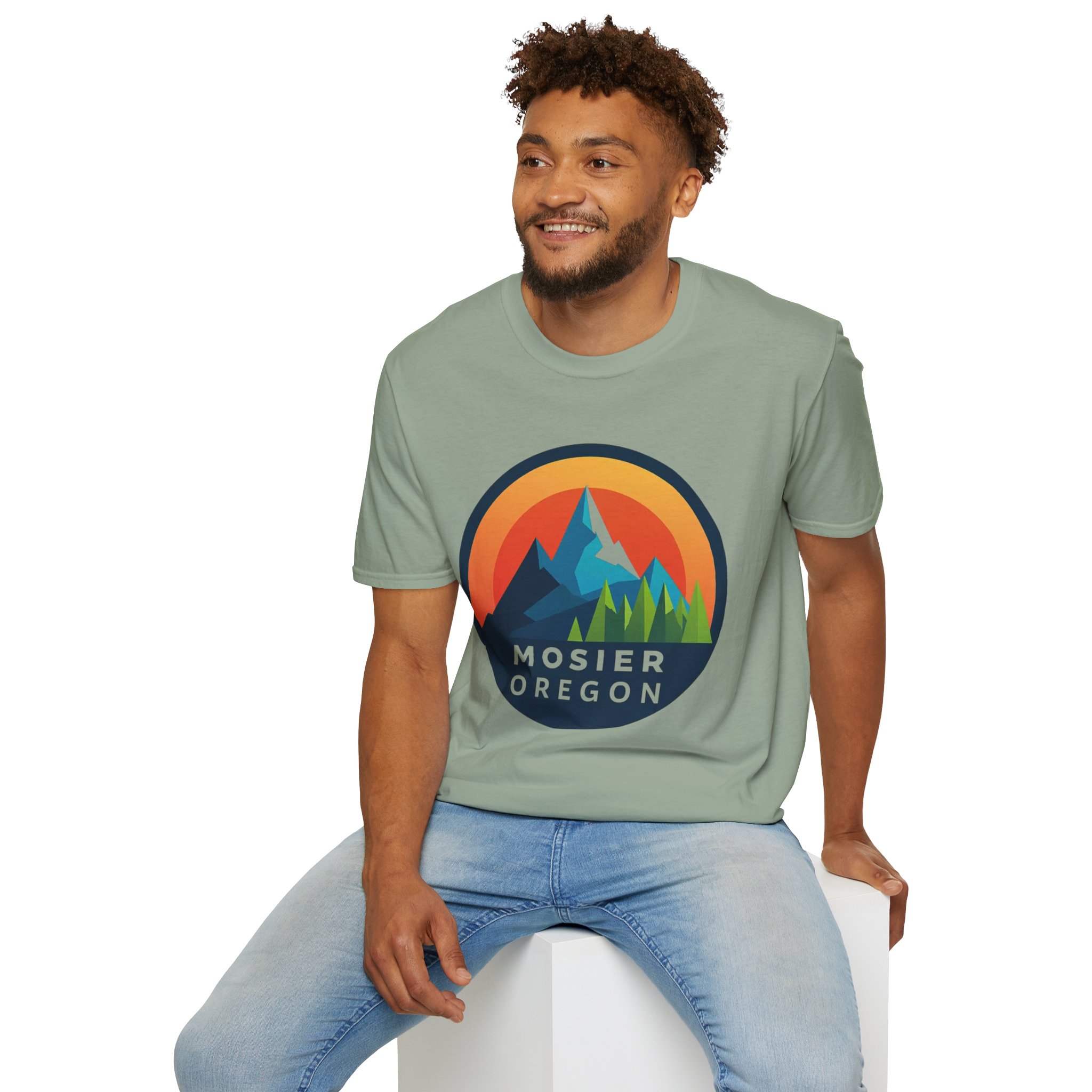 Mosier Oregon Mountain Badge T-Shirt - Image 35