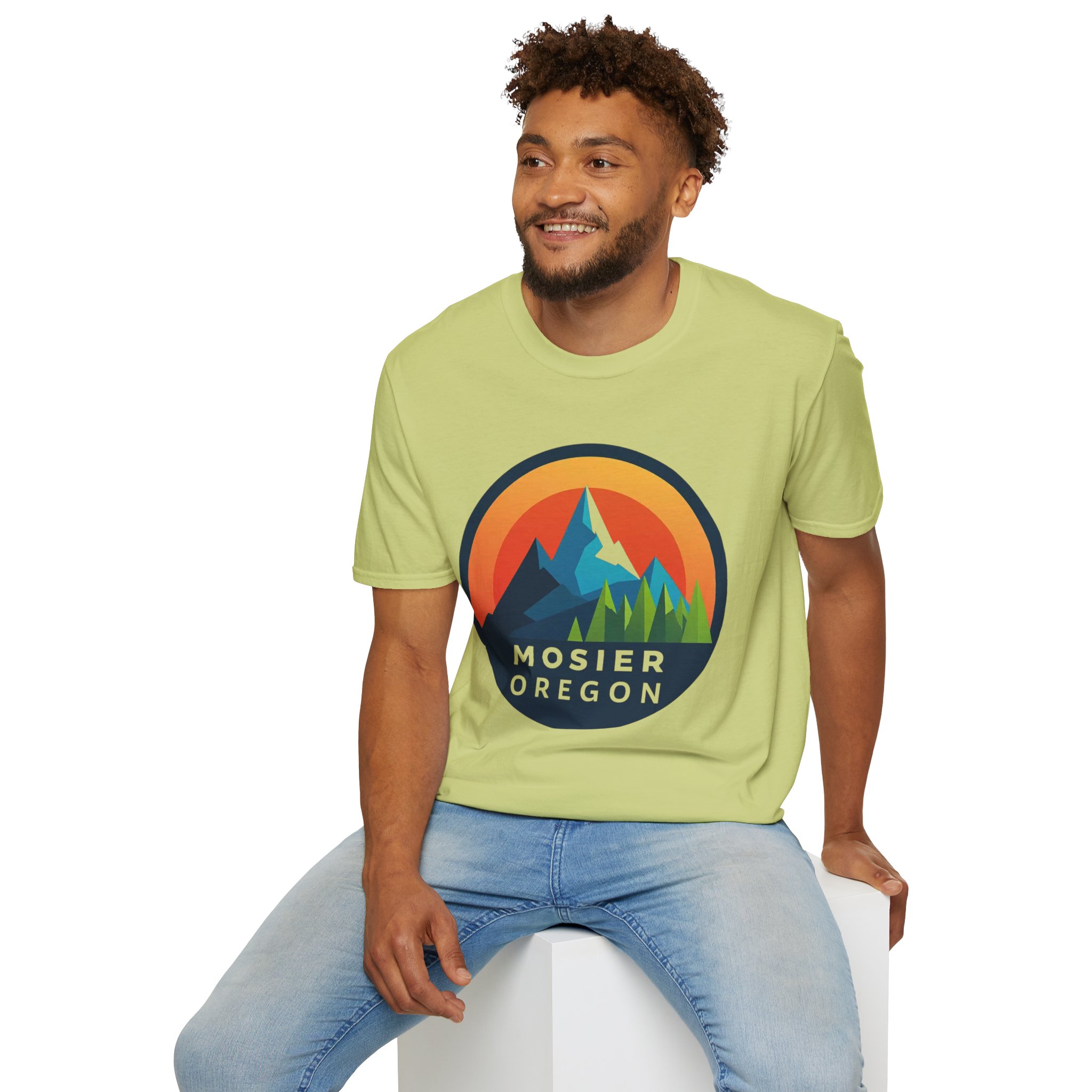 Mosier Oregon Mountain Badge T-Shirt - Image 30