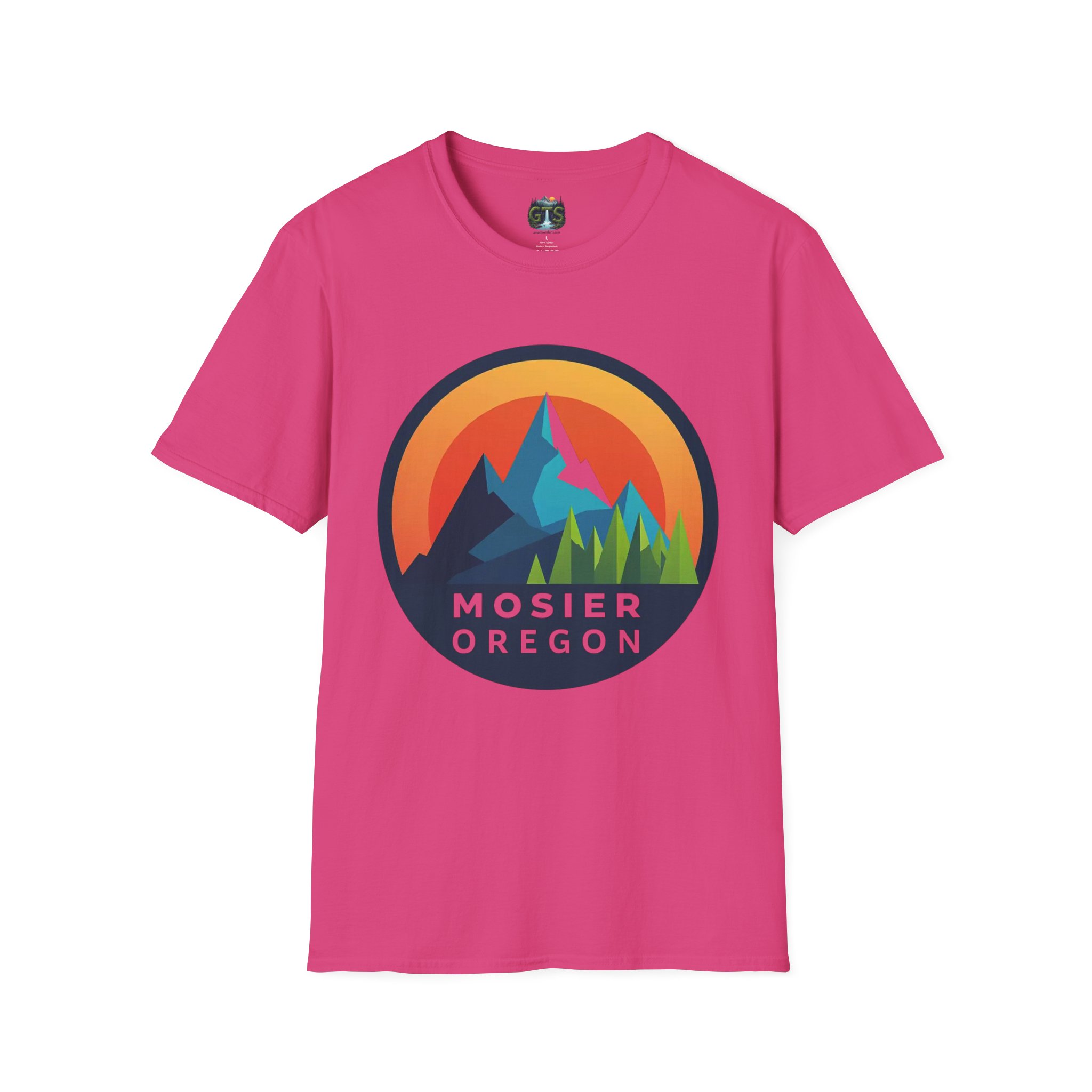 Mosier Oregon Mountain Badge T-Shirt - Image 41