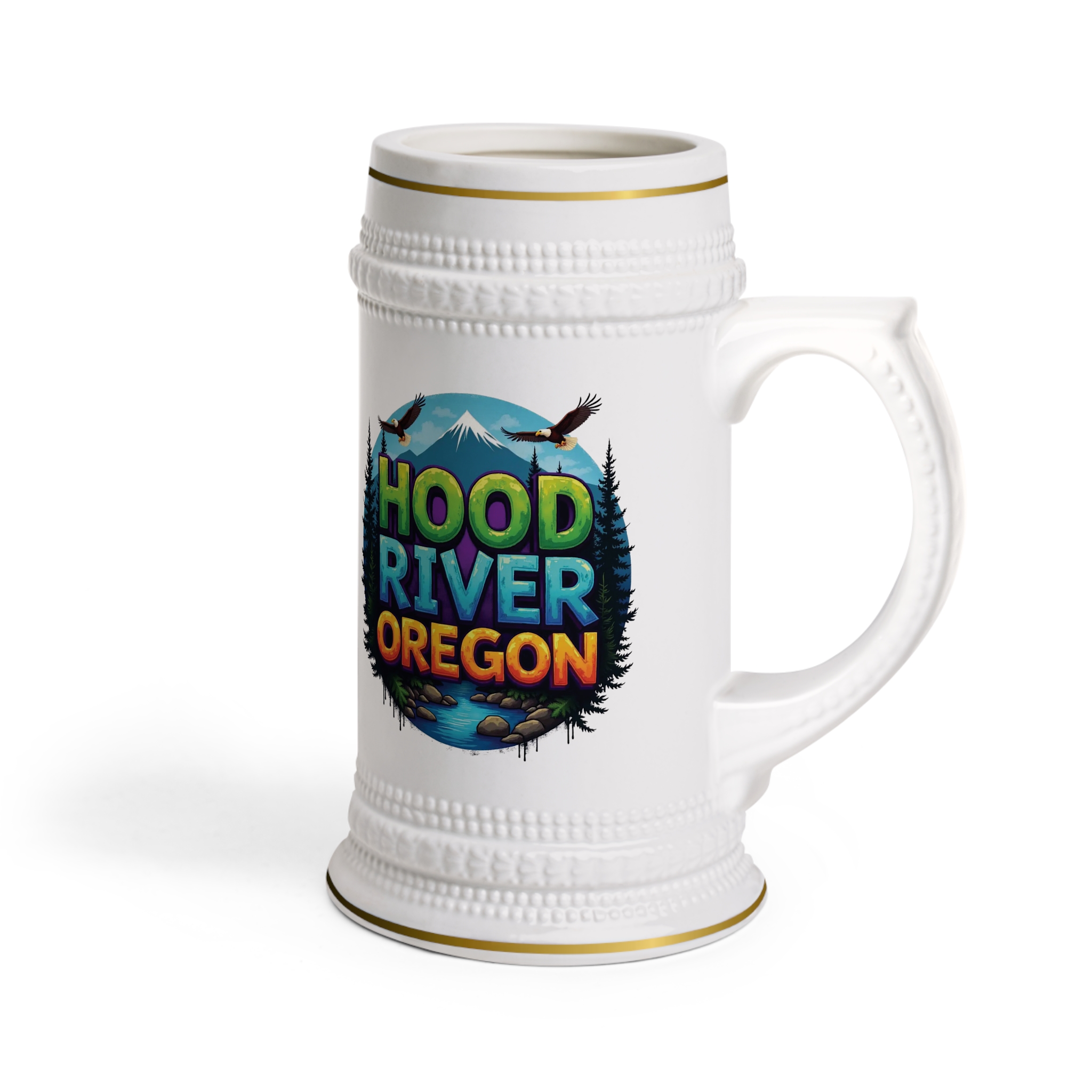 Hood River Oregon Root Beer Stein Mug — Scenic Mountain & River Souvenir - Image 4