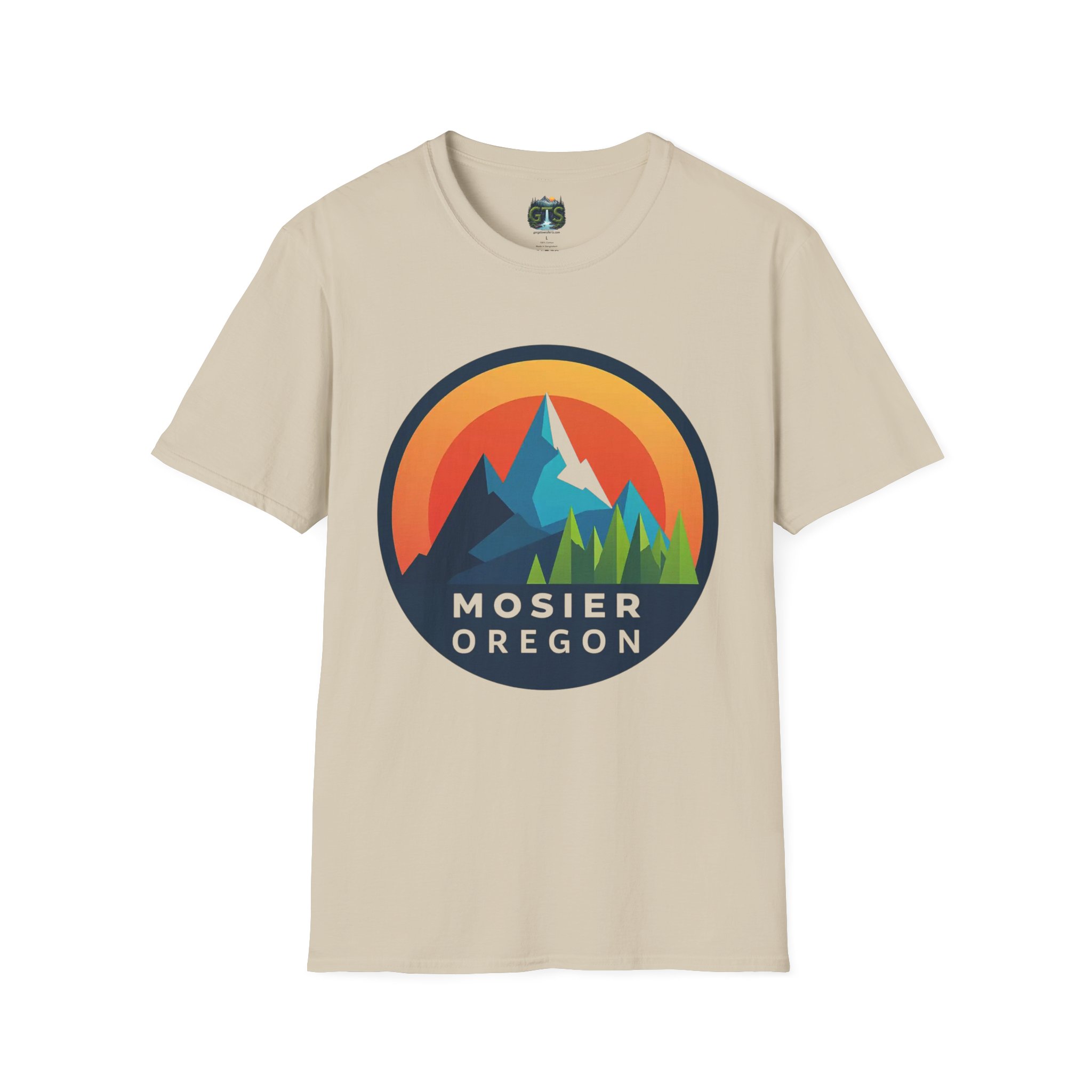 Mosier Oregon Mountain Badge T-Shirt - Image 6