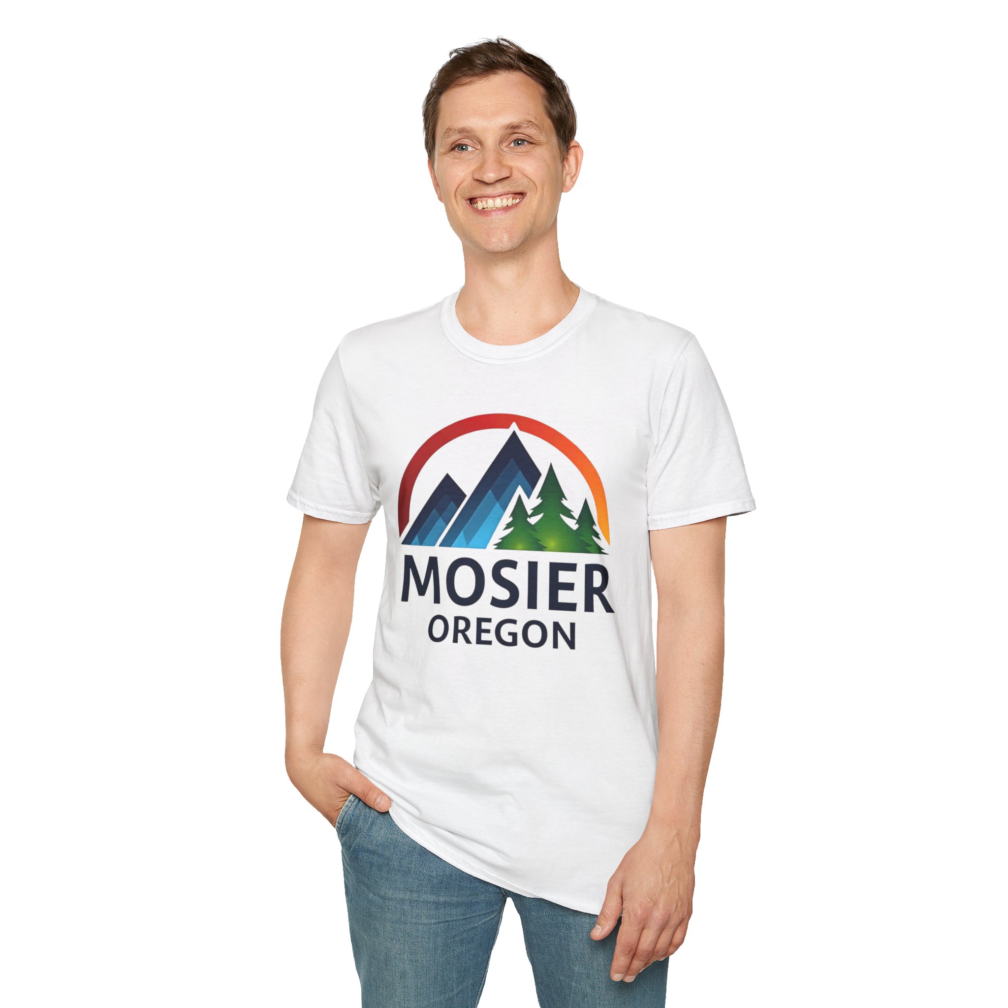 Mosier Oregon Mountain Tee — Scenic Sunrise Outdoor Travel Shirt - Image 4