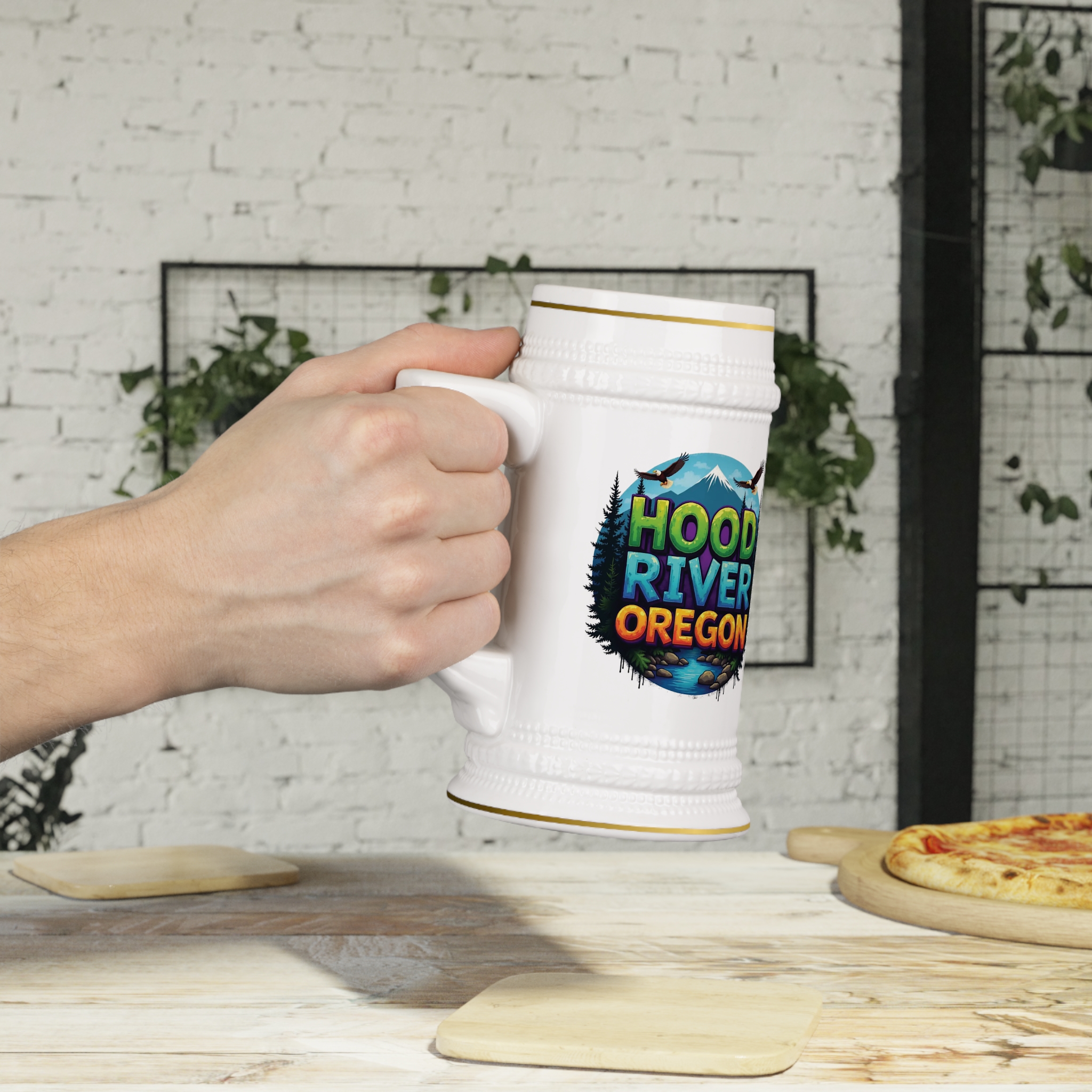 Hood River Oregon Root Beer Stein Mug — Scenic Mountain & River Souvenir - Image 6