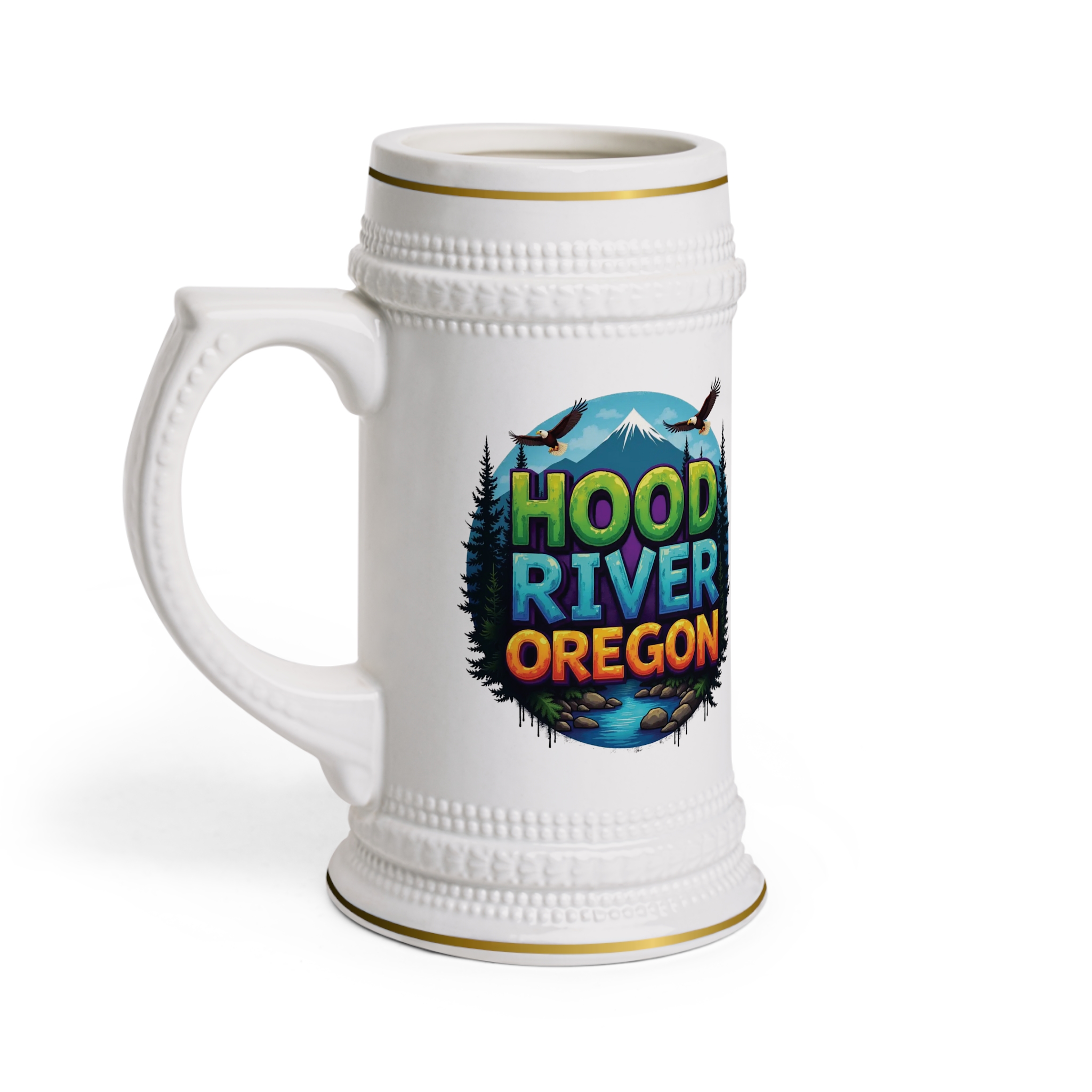 Hood River Oregon Root Beer Stein Mug — Scenic Mountain & River Souvenir - Image 3