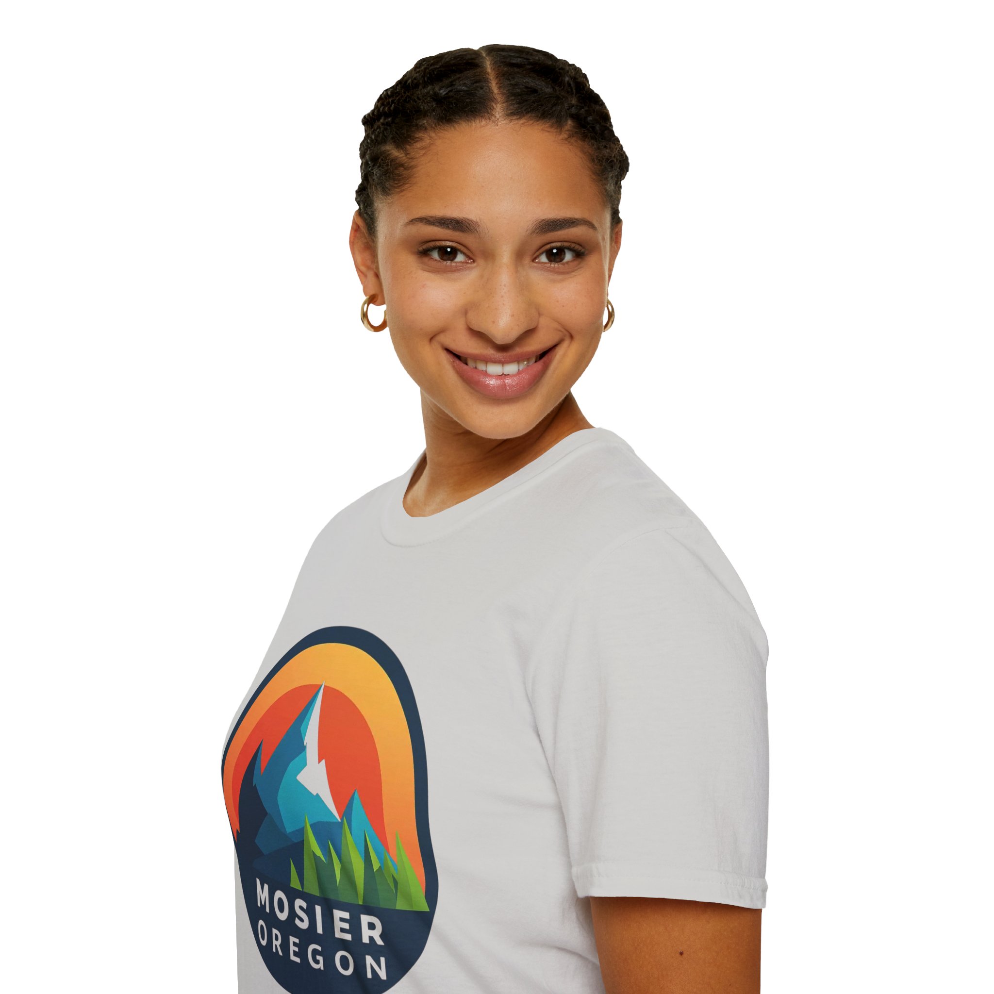 Mosier Oregon Mountain Badge T-Shirt - Image 14