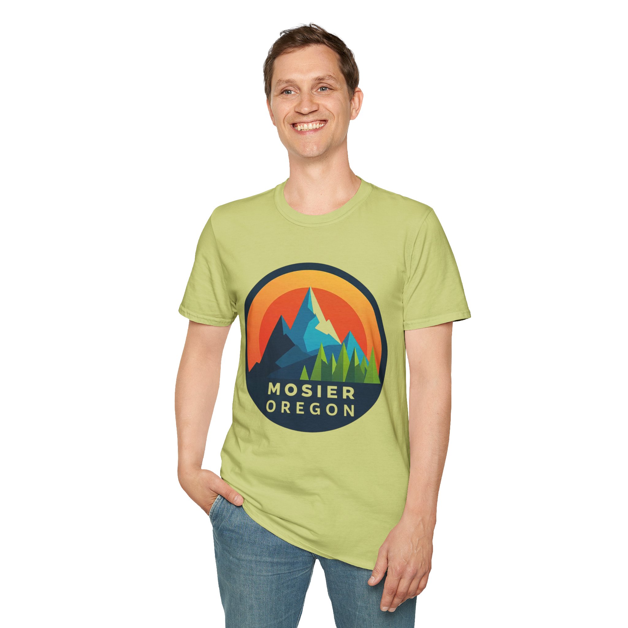 Mosier Oregon Mountain Badge T-Shirt - Image 28