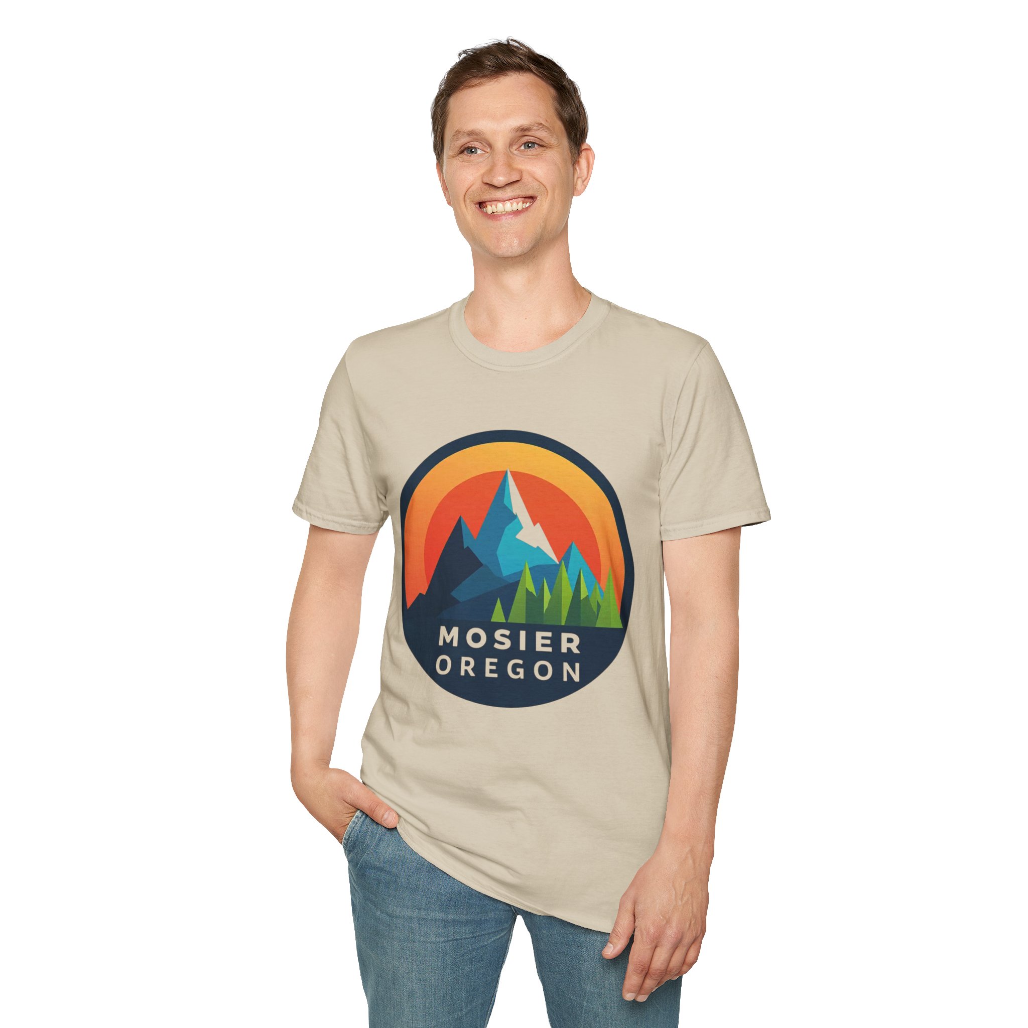 Mosier Oregon Mountain Badge T-Shirt - Image 8