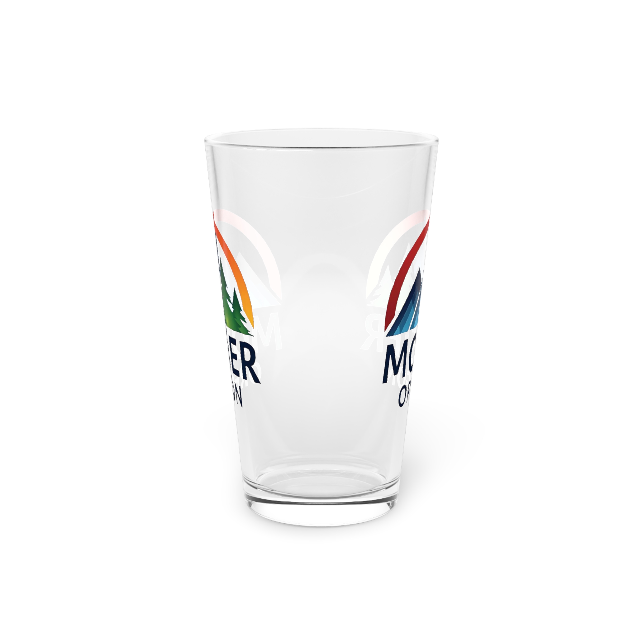 Mosier Oregon Pint Glass — 16oz Mountain & Rainbow RootBeer Glass - Image 2