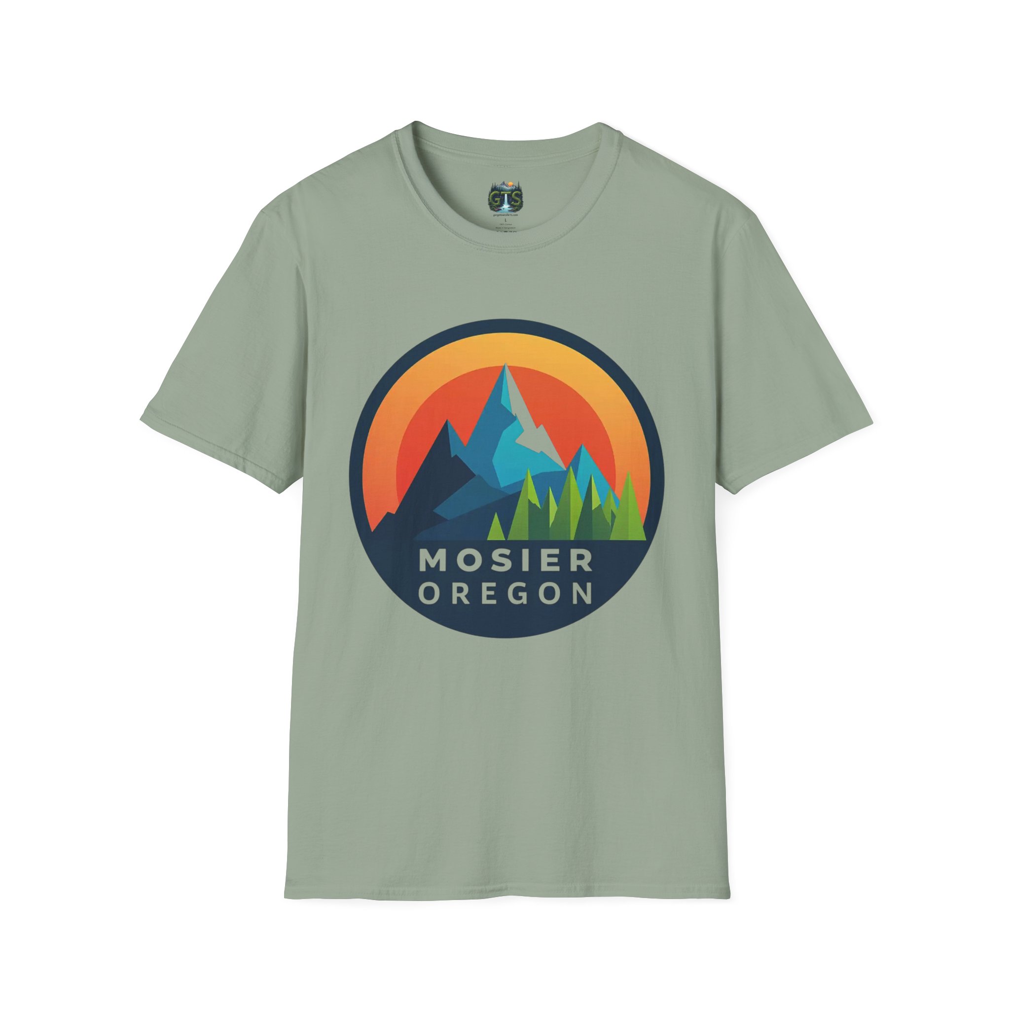 Mosier Oregon Mountain Badge T-Shirt - Image 31