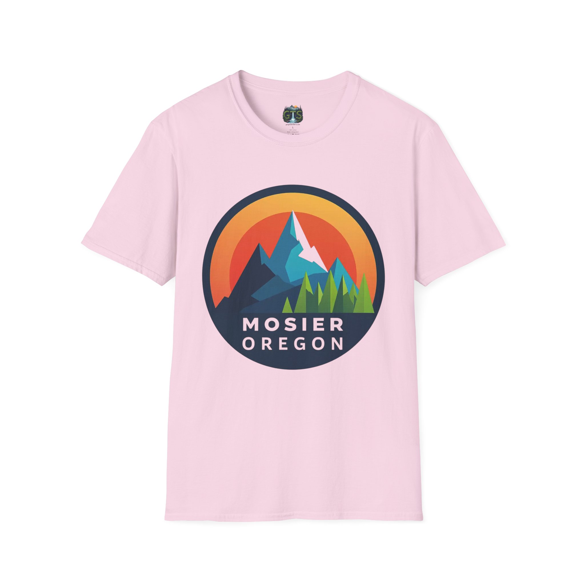 Mosier Oregon Mountain Badge T-Shirt - Image 36