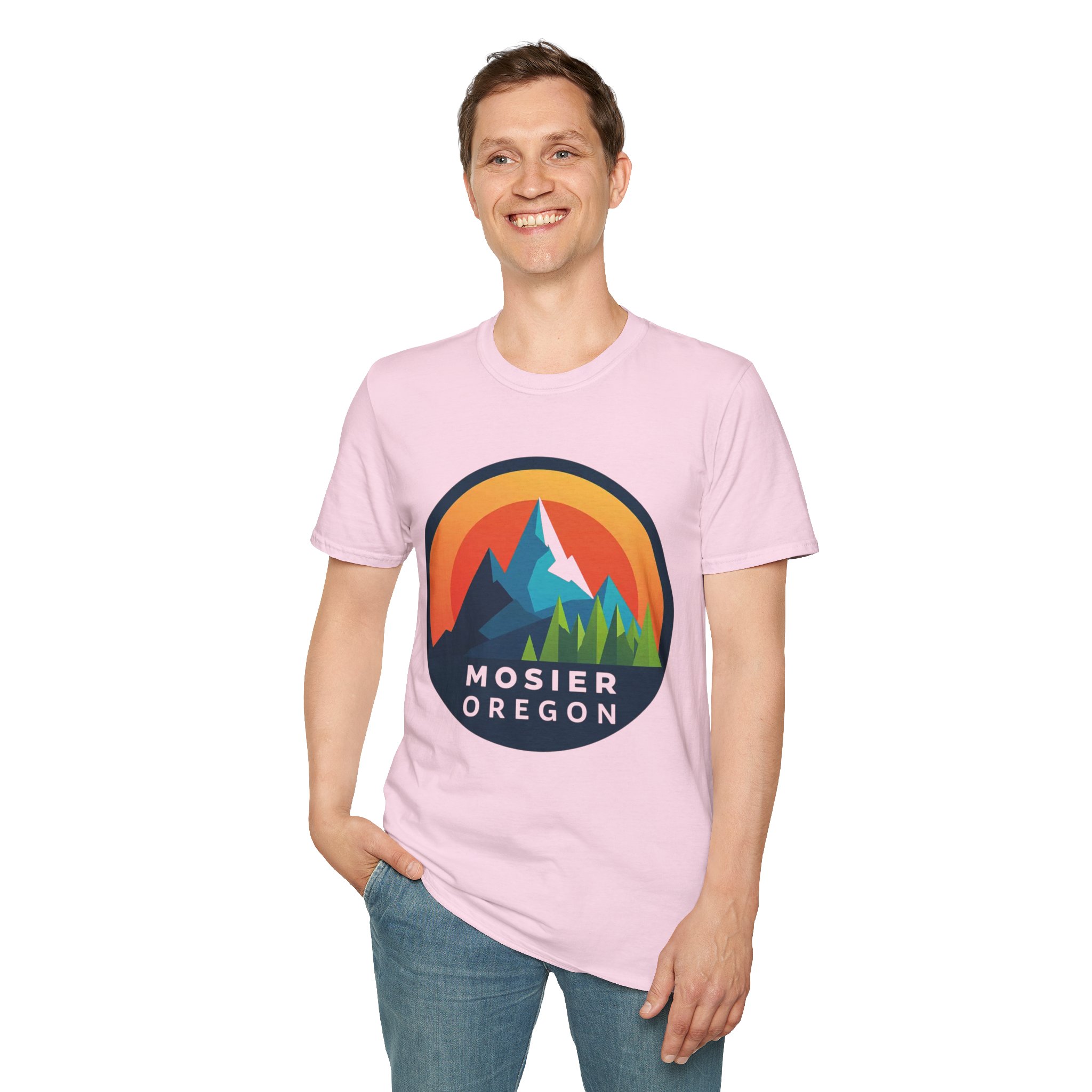 Mosier Oregon Mountain Badge T-Shirt - Image 38