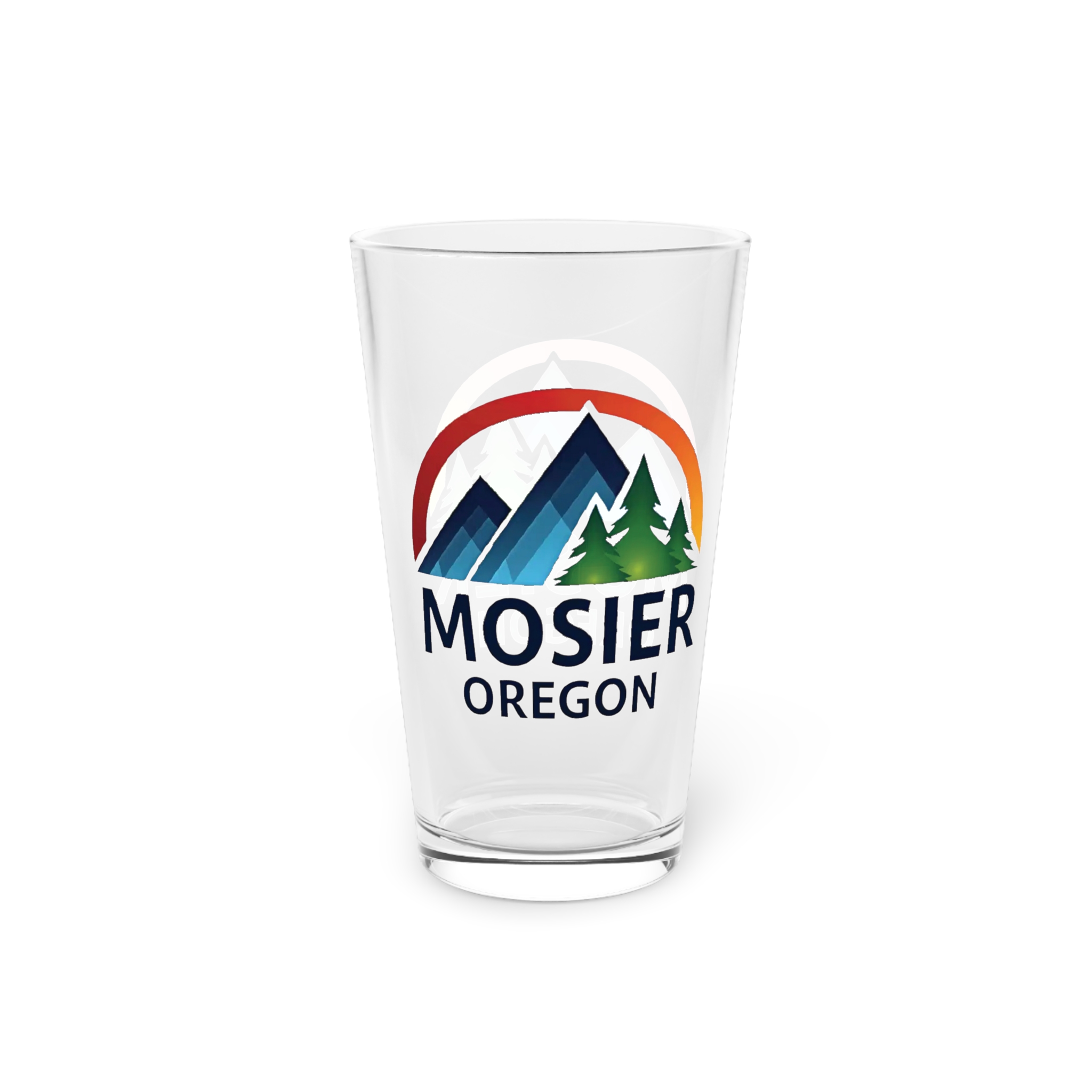 Mosier Oregon Pint Glass — 16oz Mountain & Rainbow RootBeer Glass - Image 3