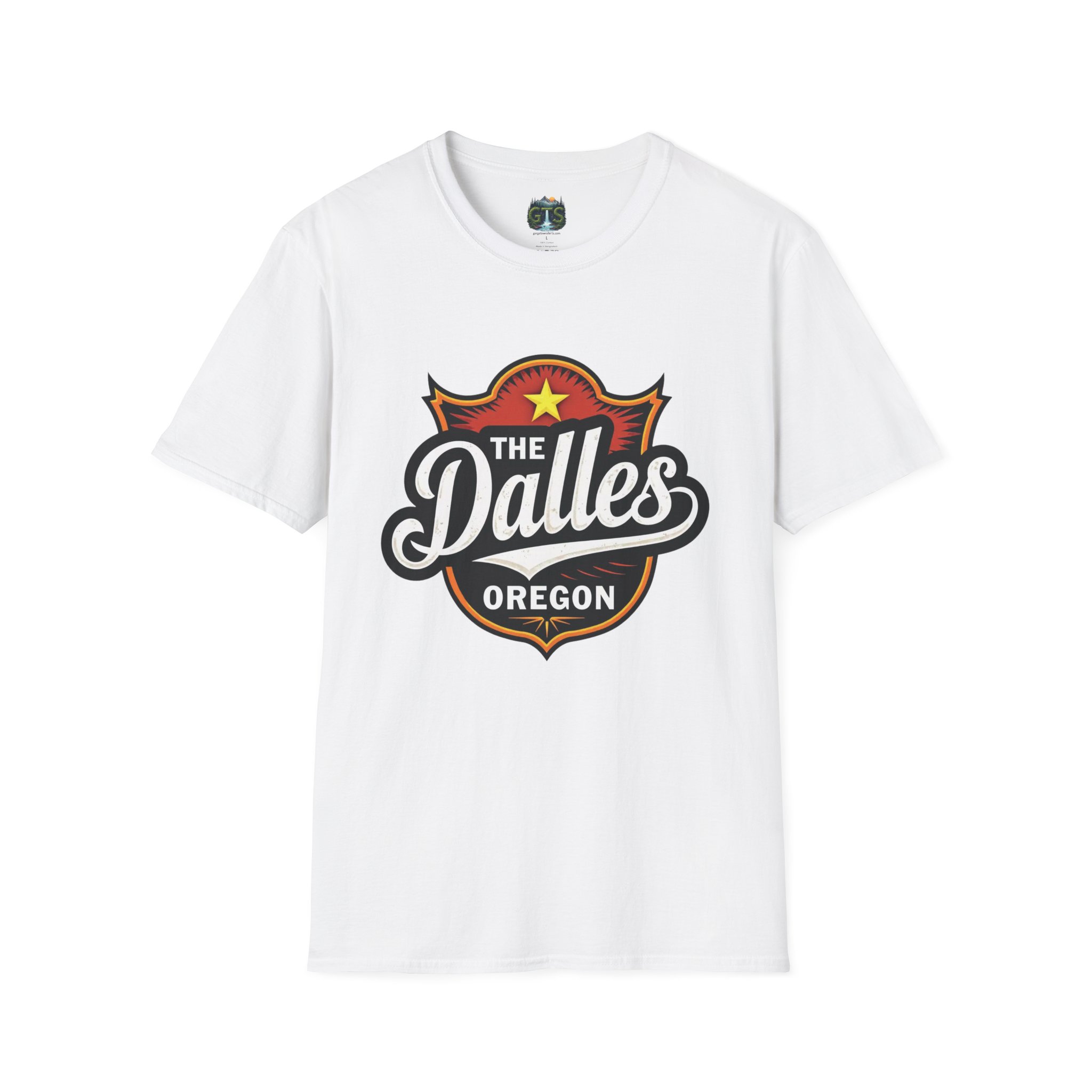 The Dalles Oregon Vintage Badge T-Shirt - Image 2