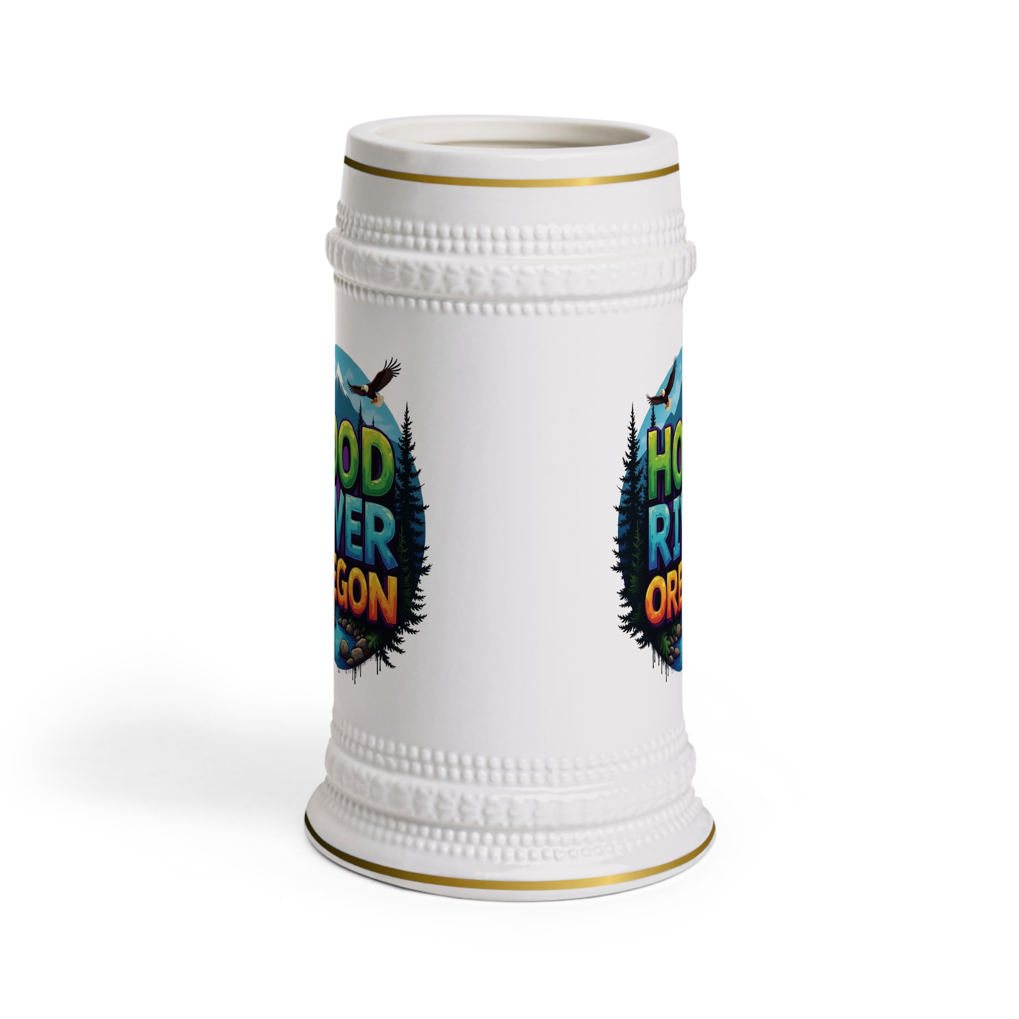 Hood River Oregon Root Beer Stein Mug — Scenic Mountain & River Souvenir - Image 2