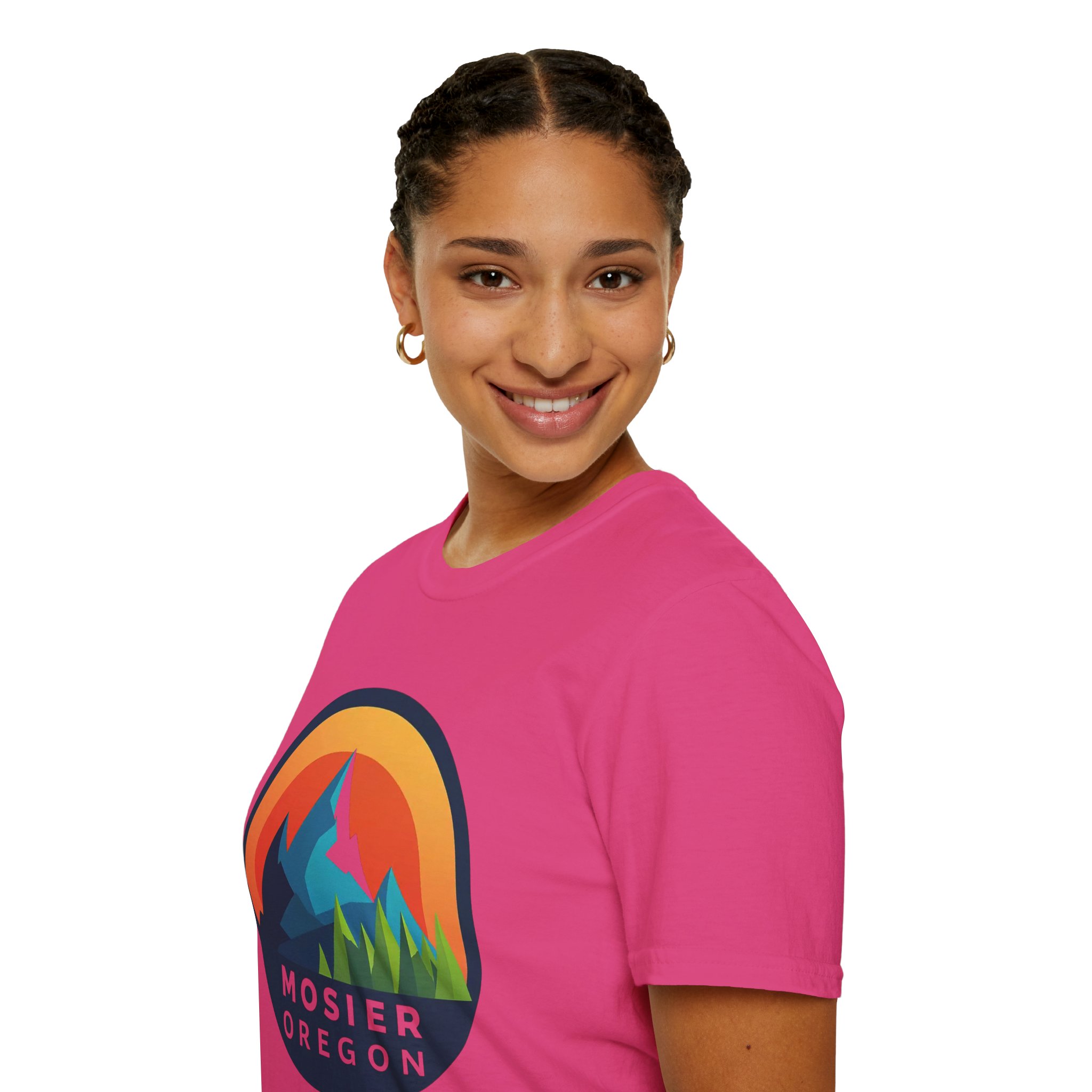 Mosier Oregon Mountain Badge T-Shirt - Image 44