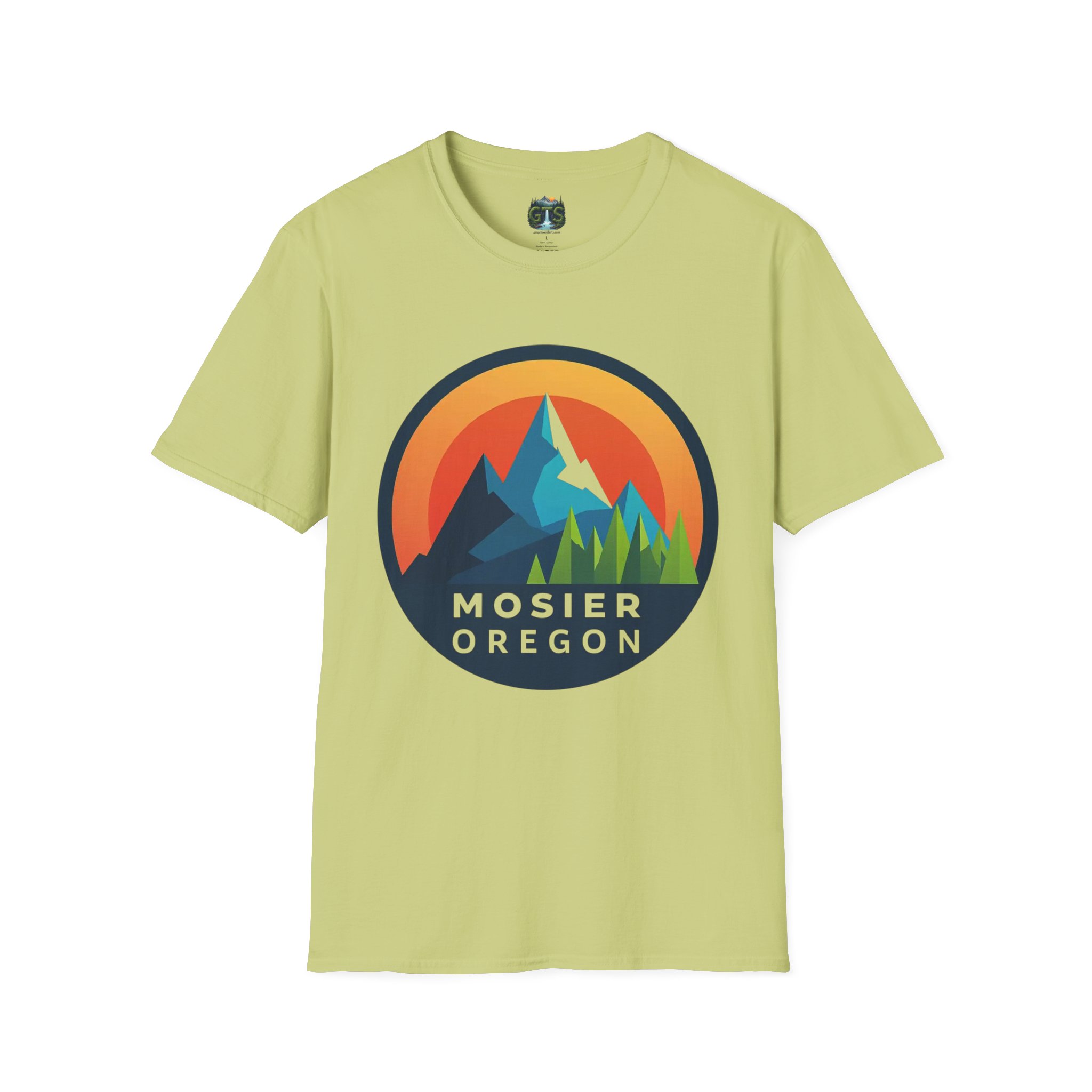Mosier Oregon Mountain Badge T-Shirt - Image 26