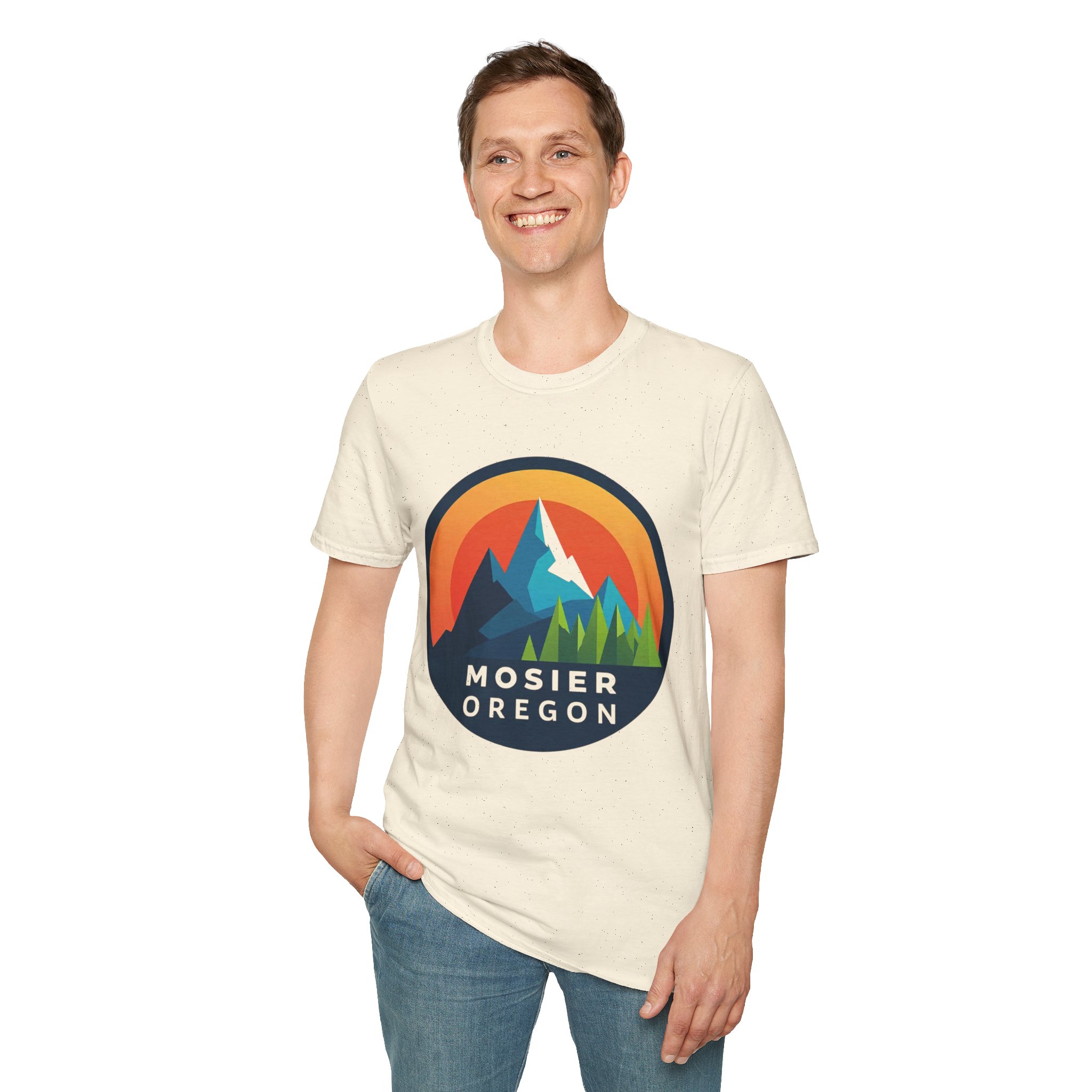 Mosier Oregon Mountain Badge T-Shirt - Image 18