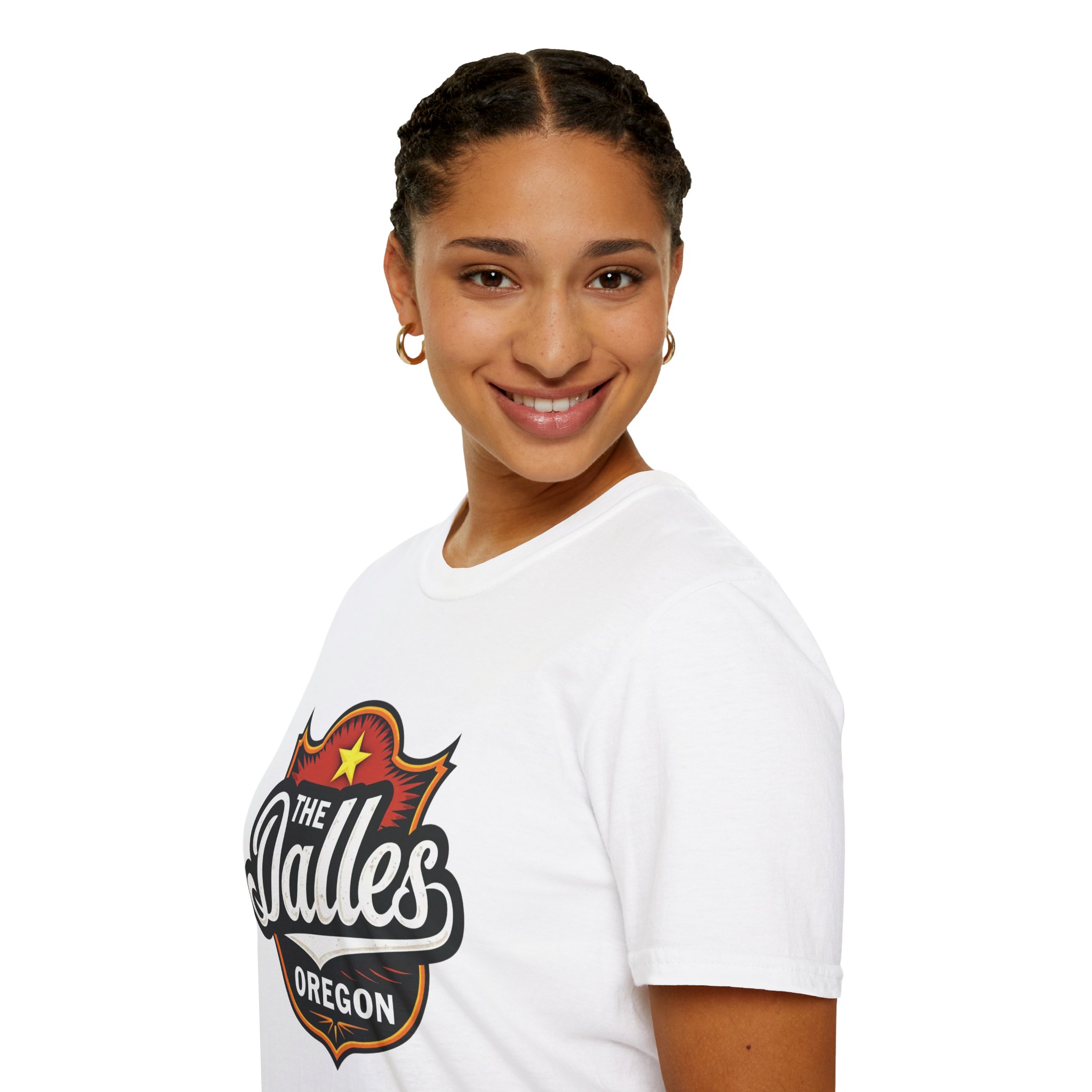 The Dalles Oregon Vintage Badge T-Shirt - Image 6