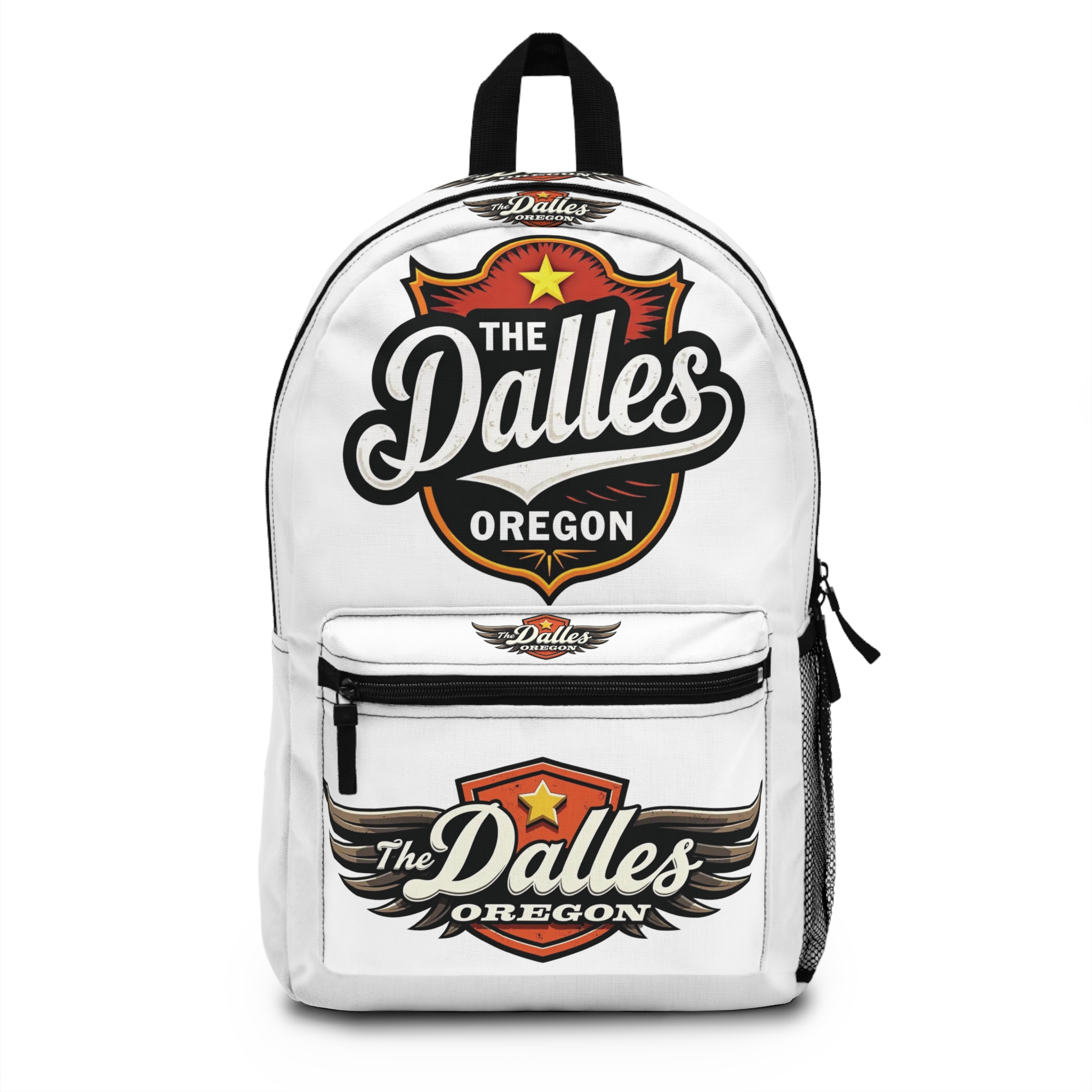 The Dalles Oregon Backpack — Vintage Shield Logo Travel & School Bag