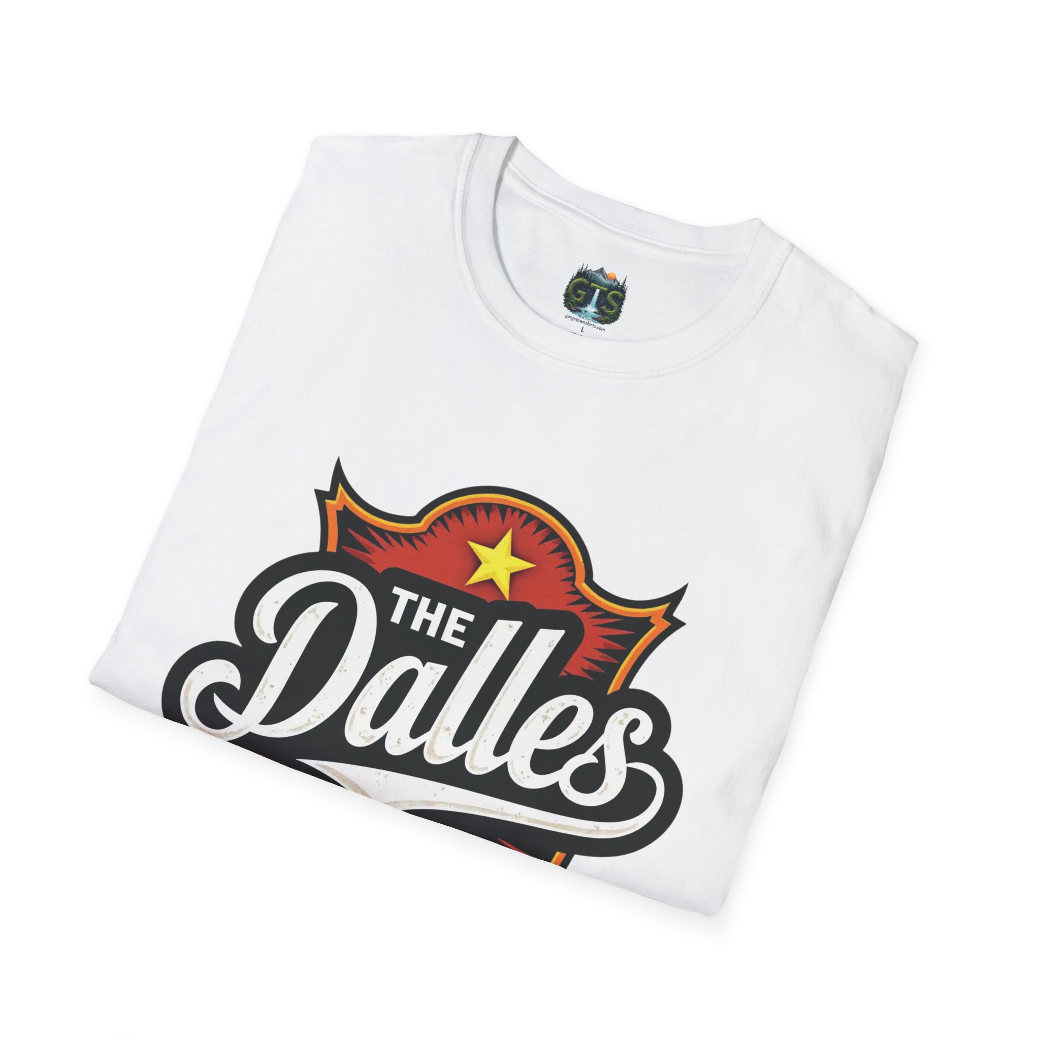 The Dalles Oregon Vintage Badge T-Shirt - Image 4