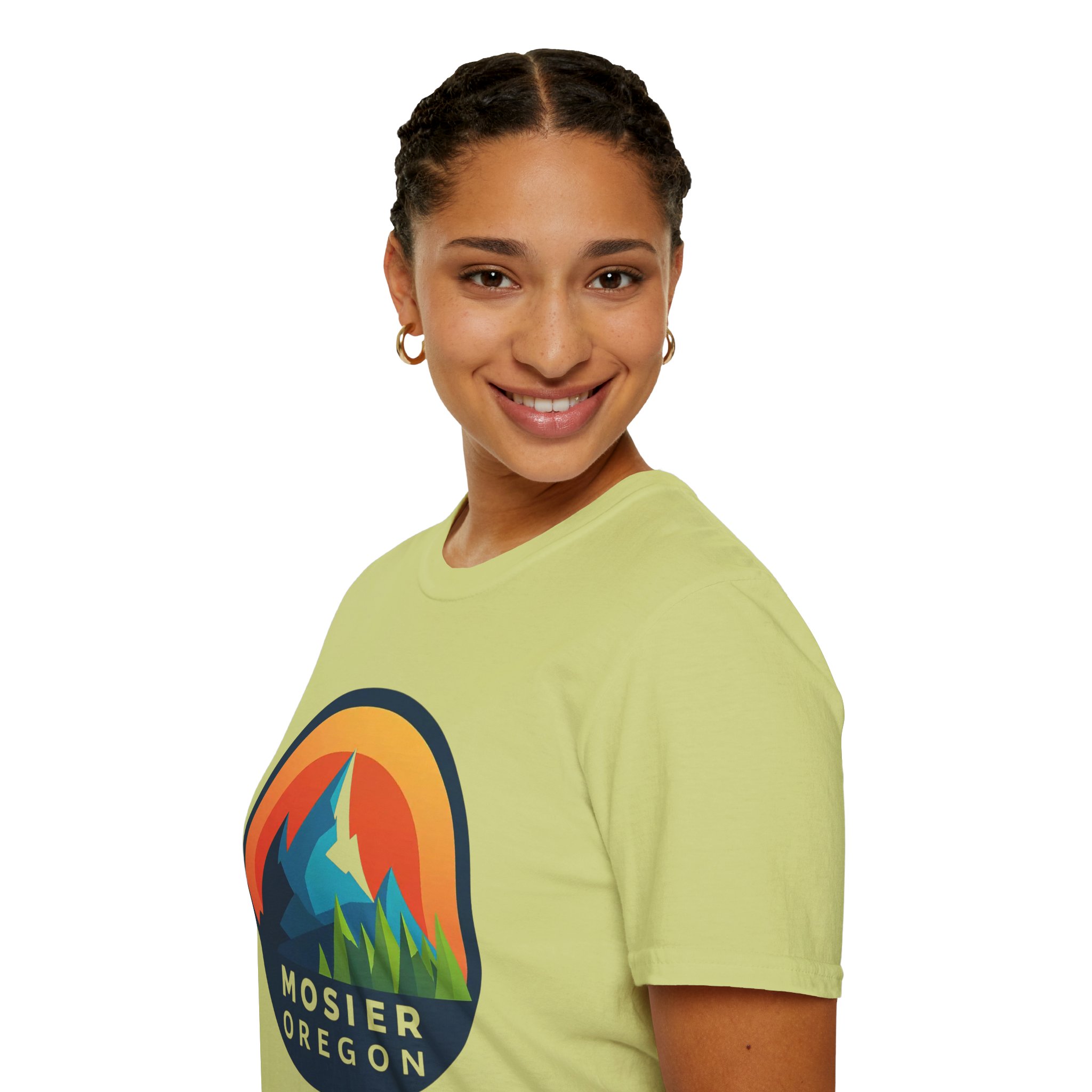 Mosier Oregon Mountain Badge T-Shirt - Image 29