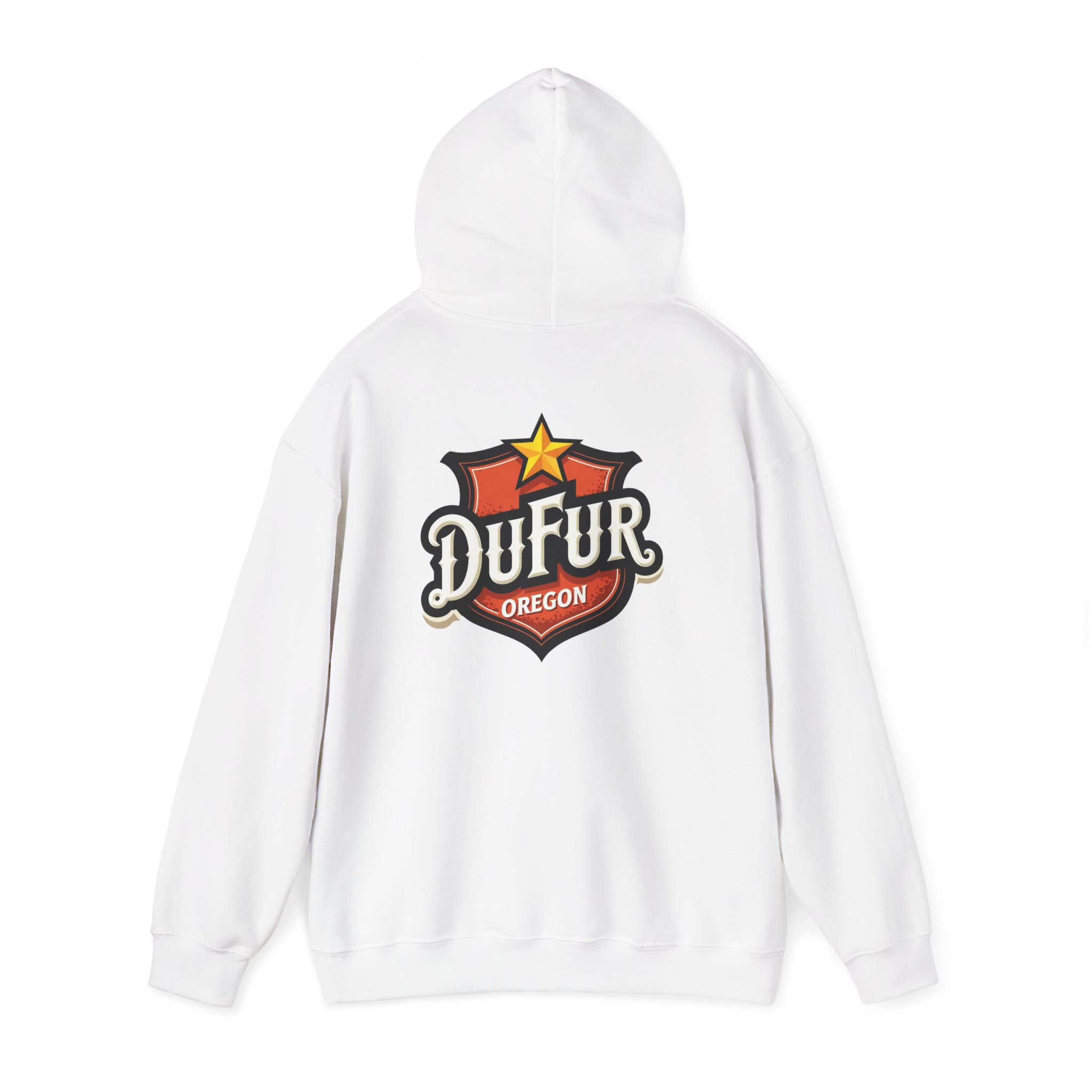 Dufur Oregon Hoodie — Vintage Shield Logo Pullover - Image 4