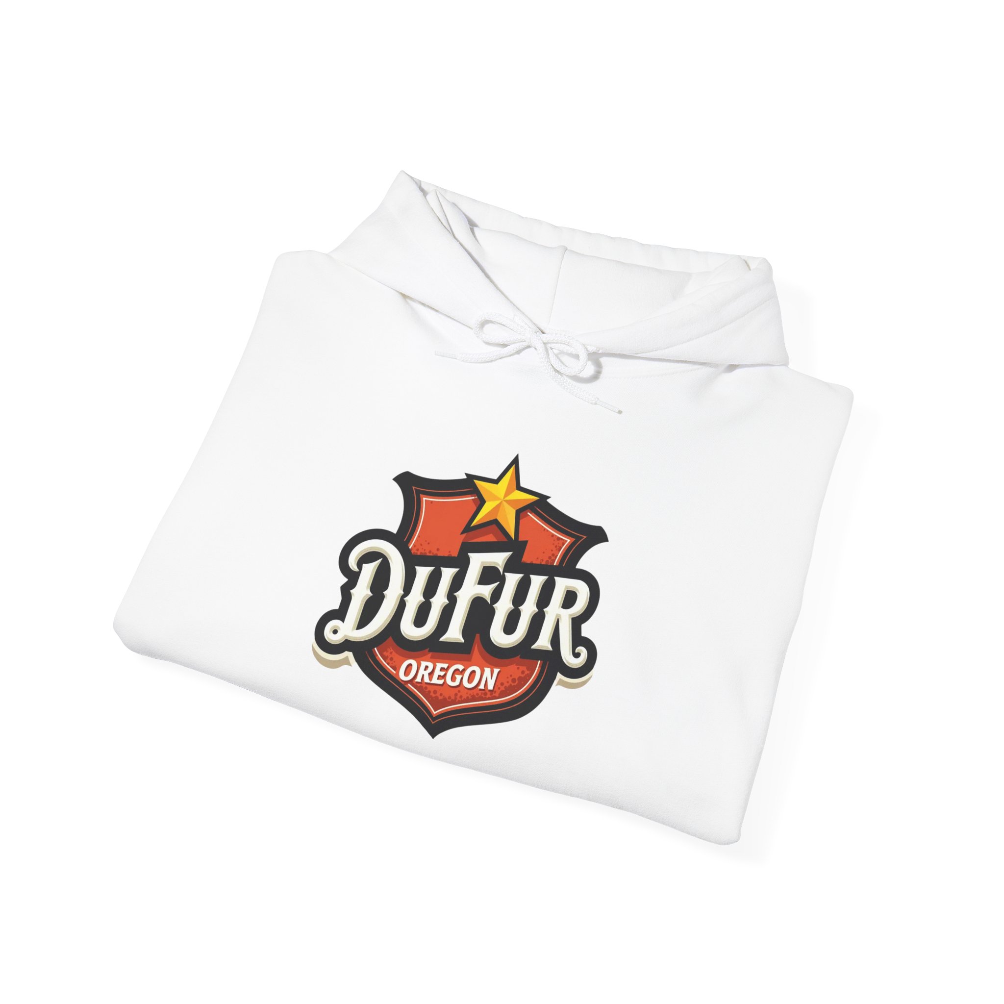 Dufur Oregon Hoodie — Vintage Shield Logo Pullover - Image 5
