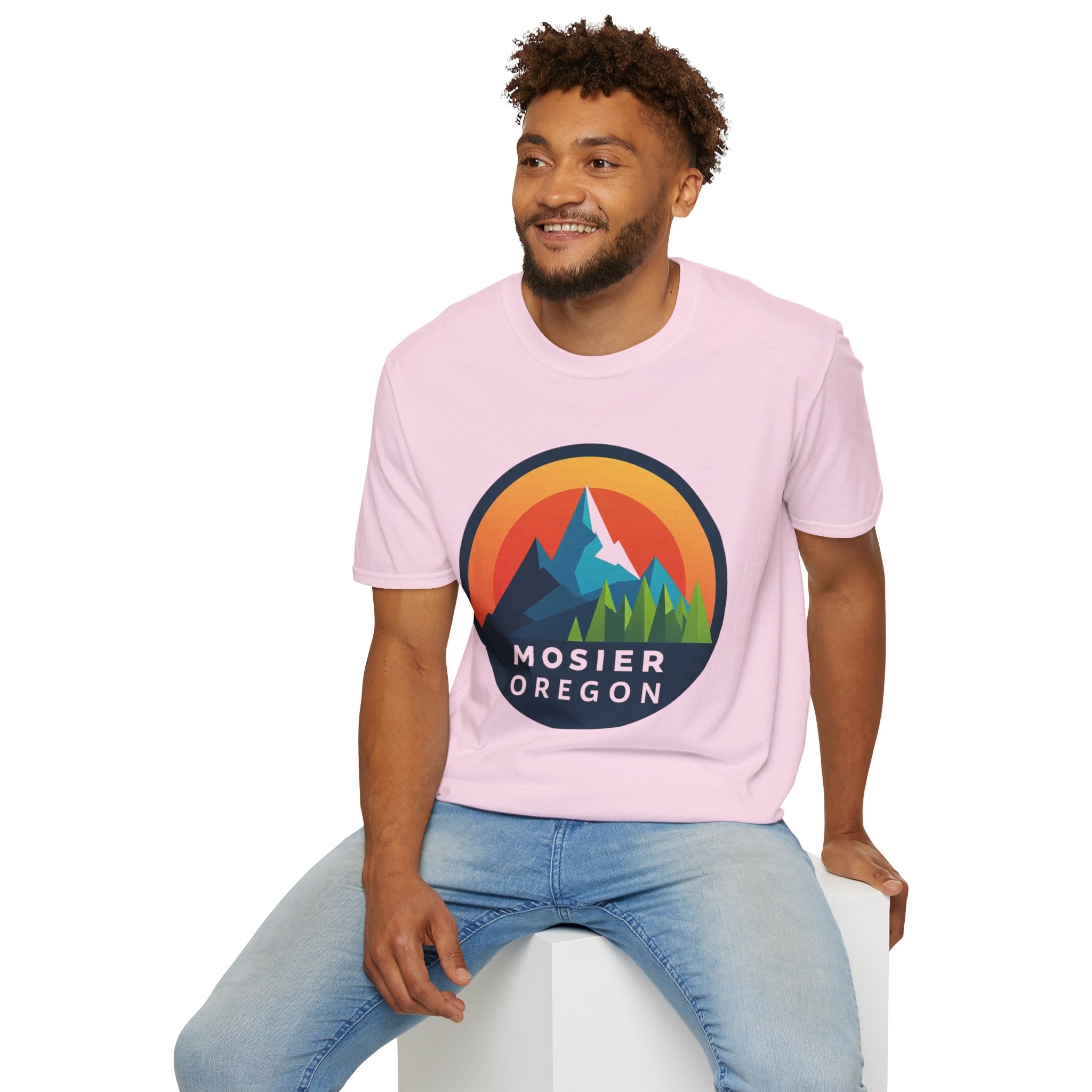 Mosier Oregon Mountain Badge T-Shirt - Image 40