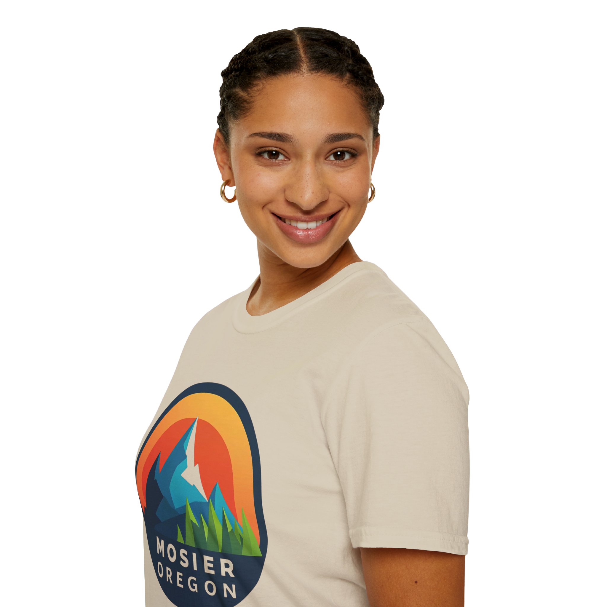 Mosier Oregon Mountain Badge T-Shirt - Image 9