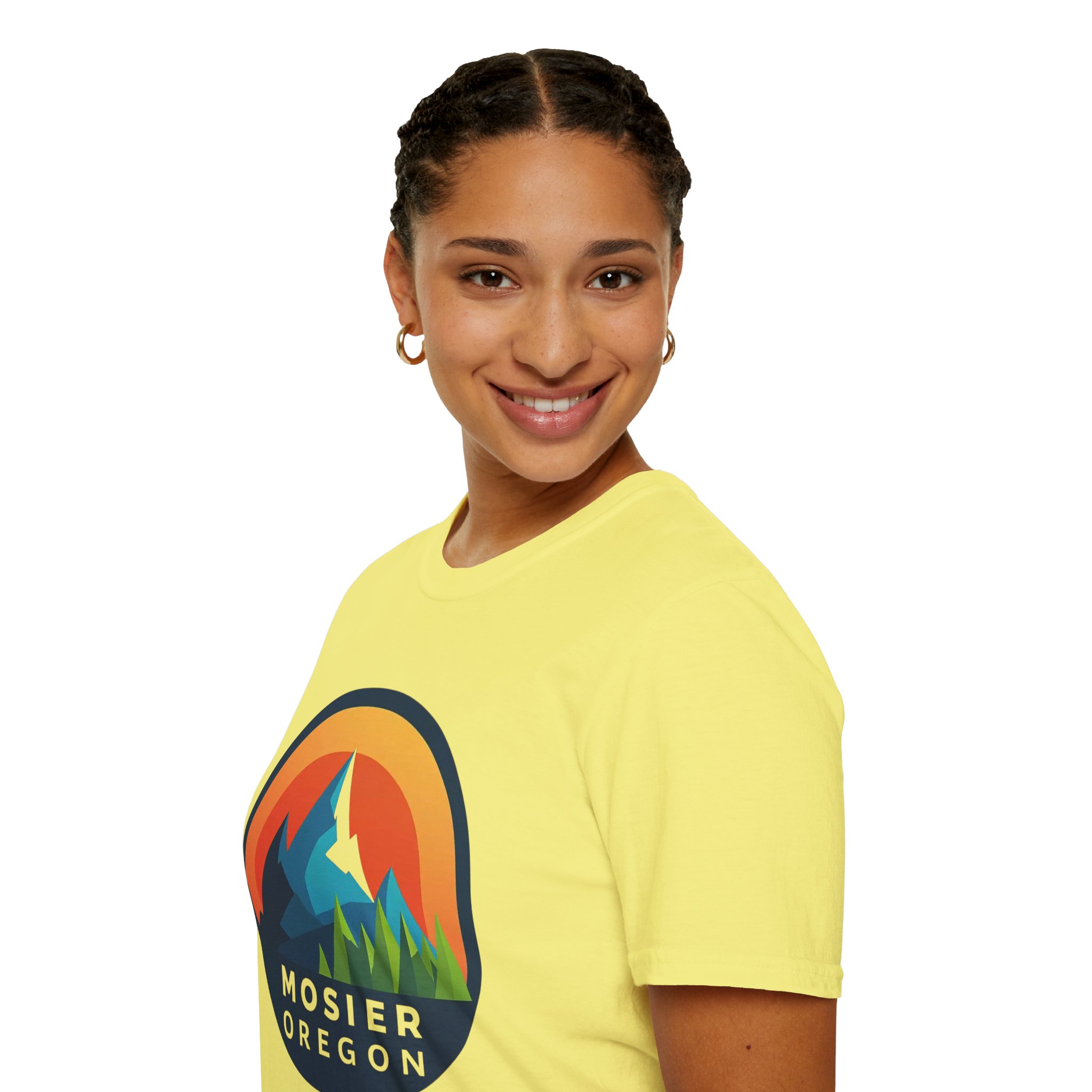 Mosier Oregon Mountain Badge T-Shirt - Image 24